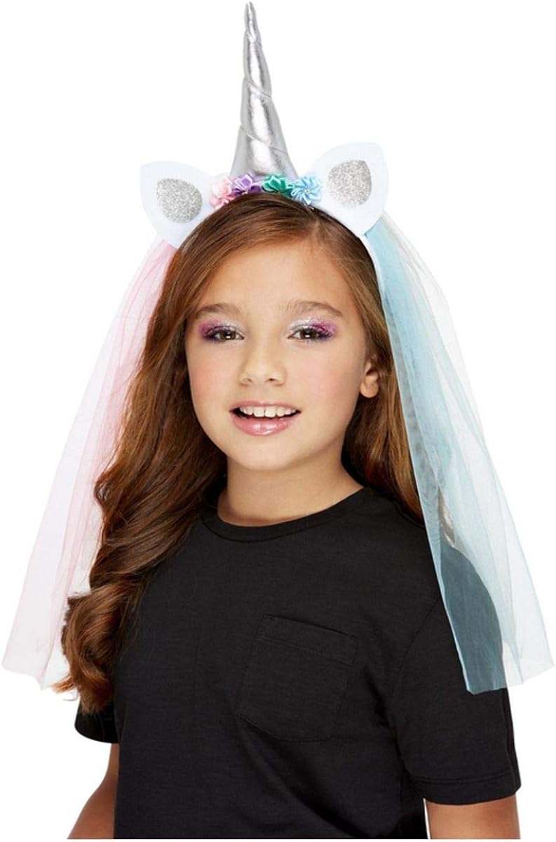 Smiffys Unicorn Pastel Headband with Veil