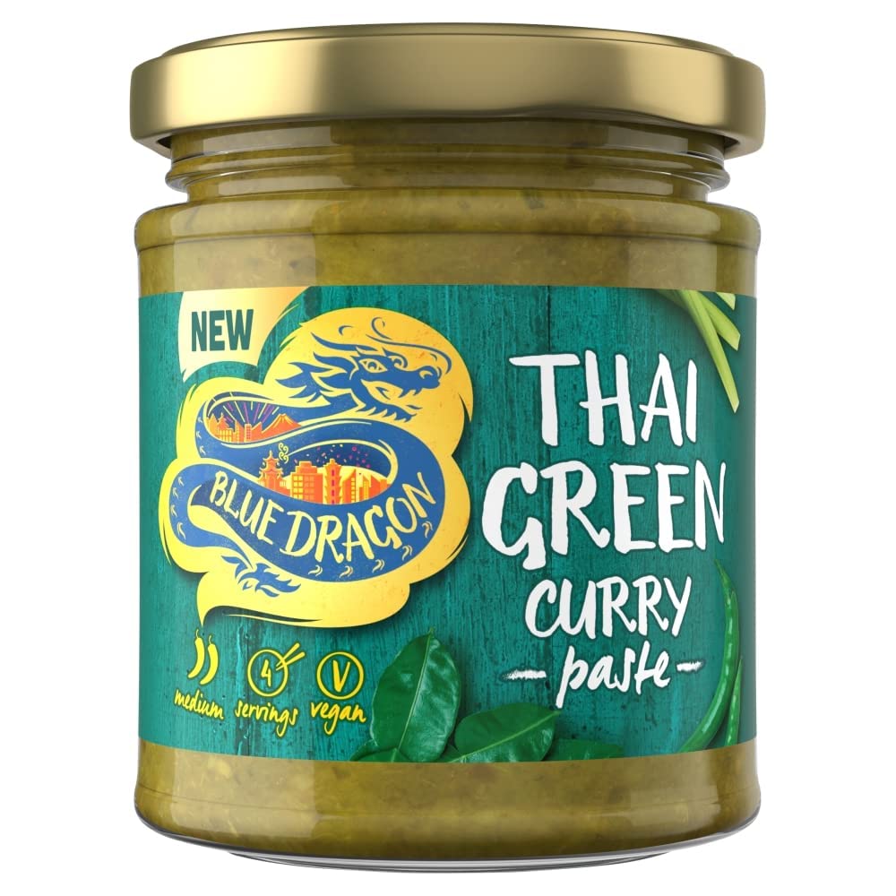 Blue Dragon Thai Green Curry Paste 170g - Medium Spice, Authentic Thai Curry Paste for Cooking 4