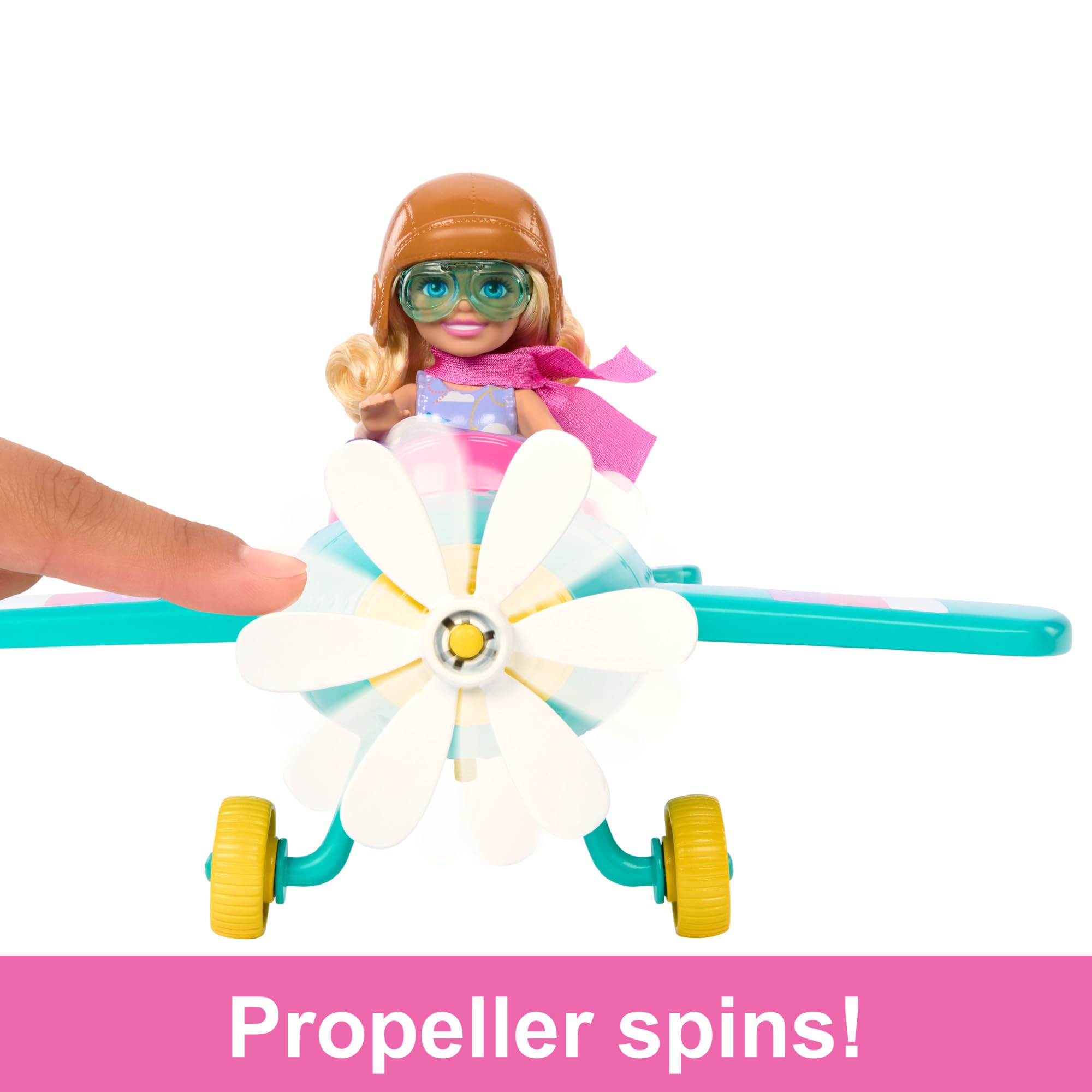 Barbie Chelsea Can Be… Doll & Plane Playset - Pilot Chelsea, Puppy, Spinner Propeller | Ages 3+