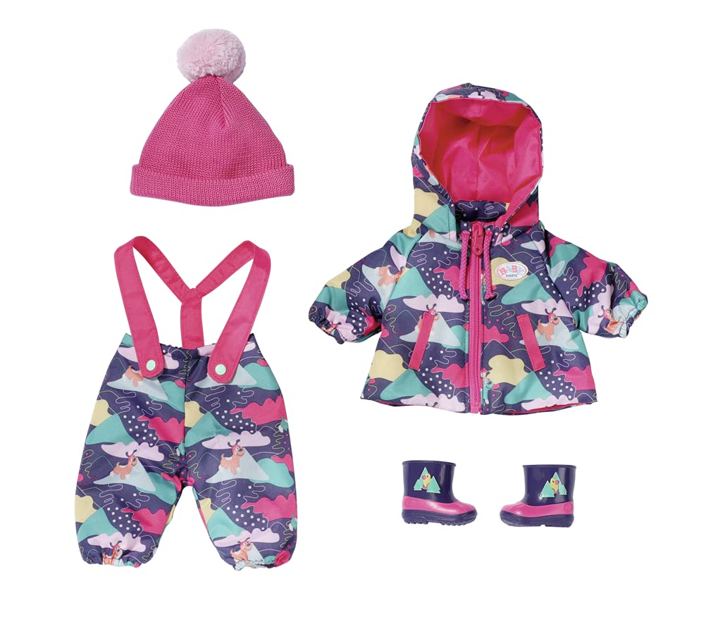 BABY Born Deluxe Snowsuit 43 cm - Winter Outfit with Hat & Boots for Dolls 7