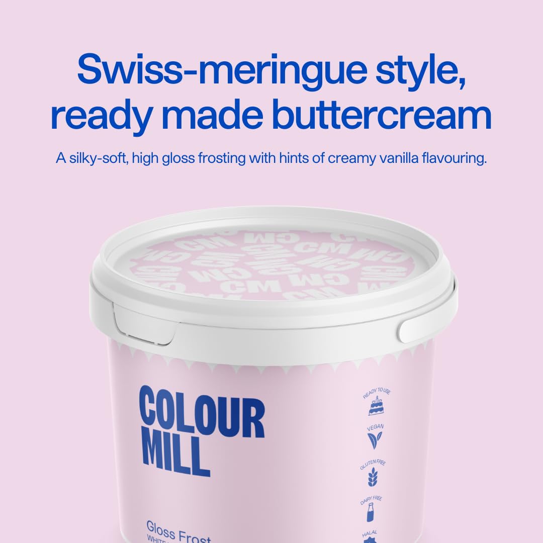 Colour Mill - Gloss Frost White Buttercream Swiss Meringue Style 1 Liter 6
