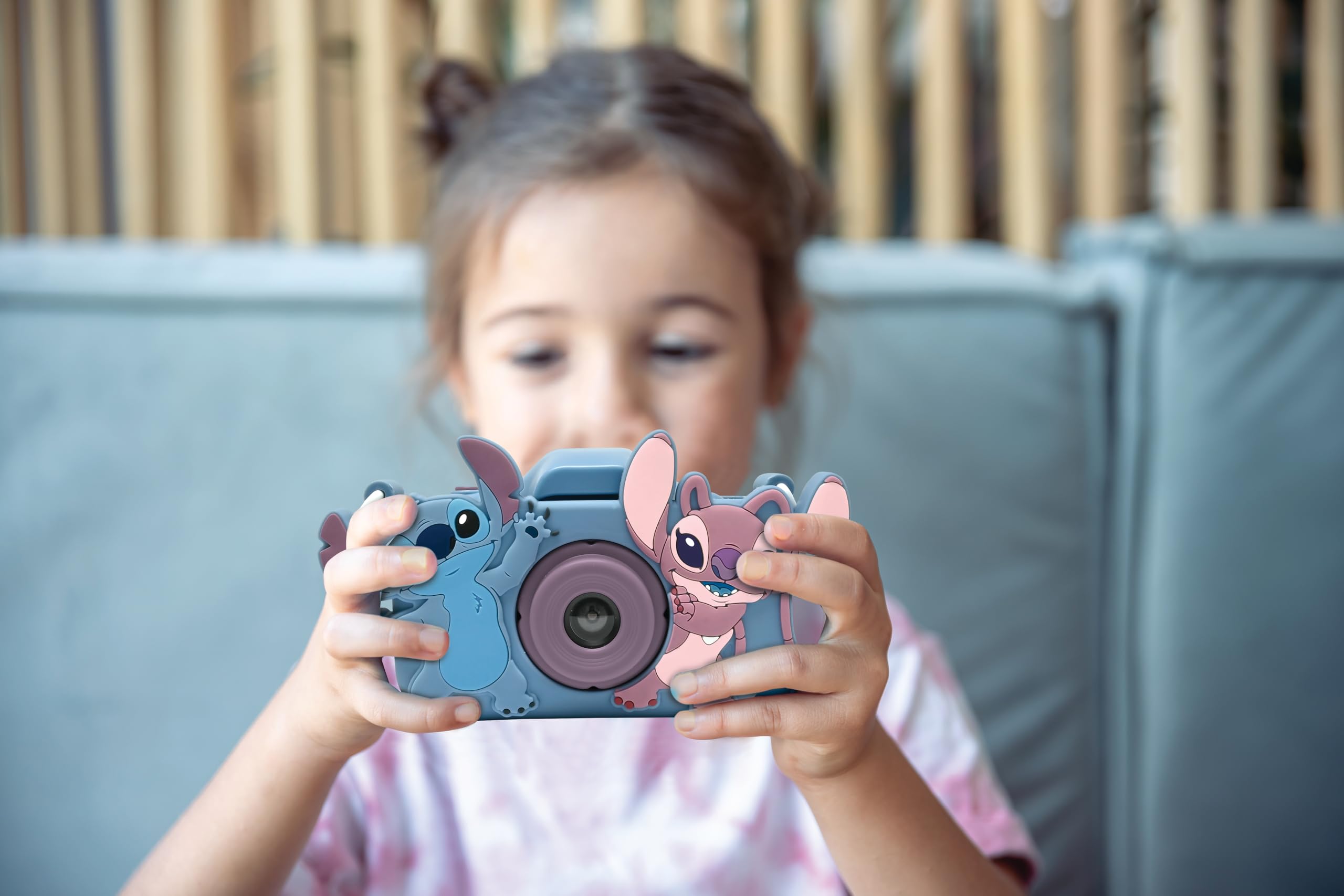 Lexibook DJ078D Disney Stitch 4-in-1 Kids Digital Camera with 8GB Card, MP3 Player & Games