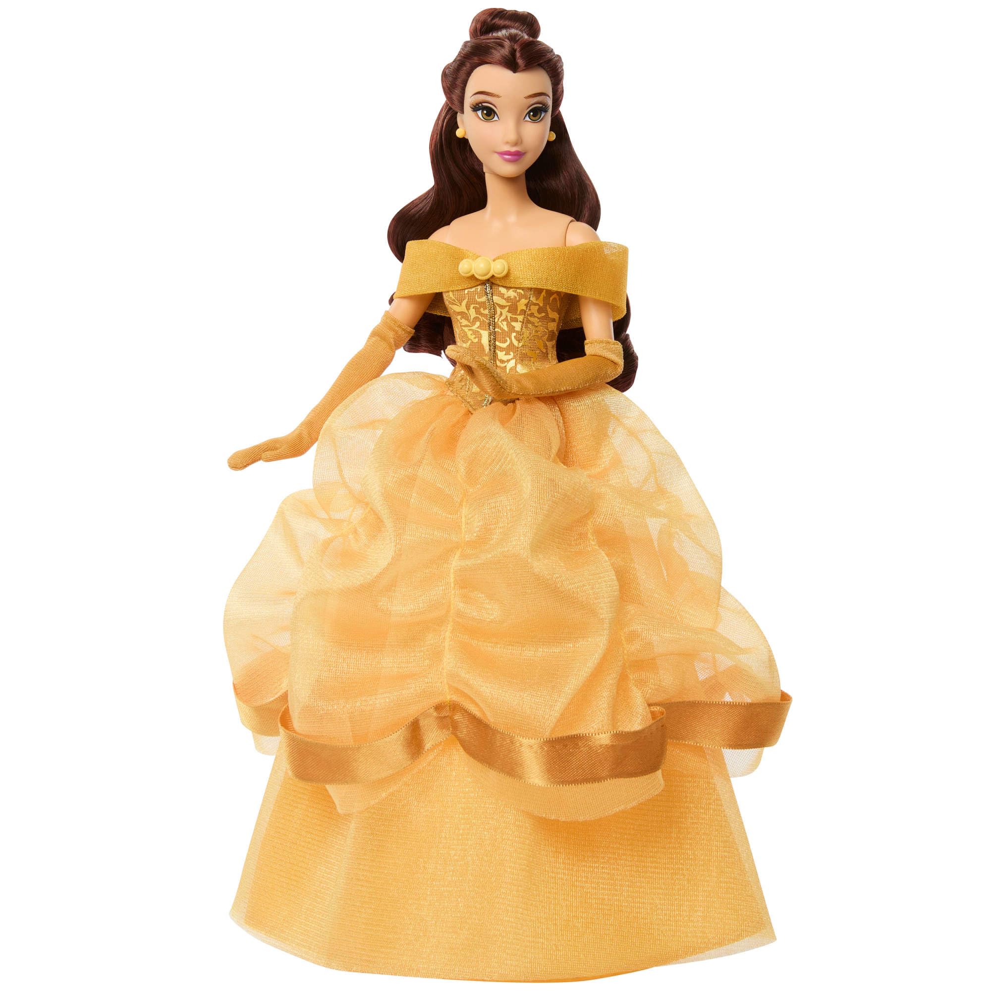 Mattel Disney Princess Belle Sparkling Princess Fashion Doll with Removable Gown & Accessories | Ages 4Y+ 6