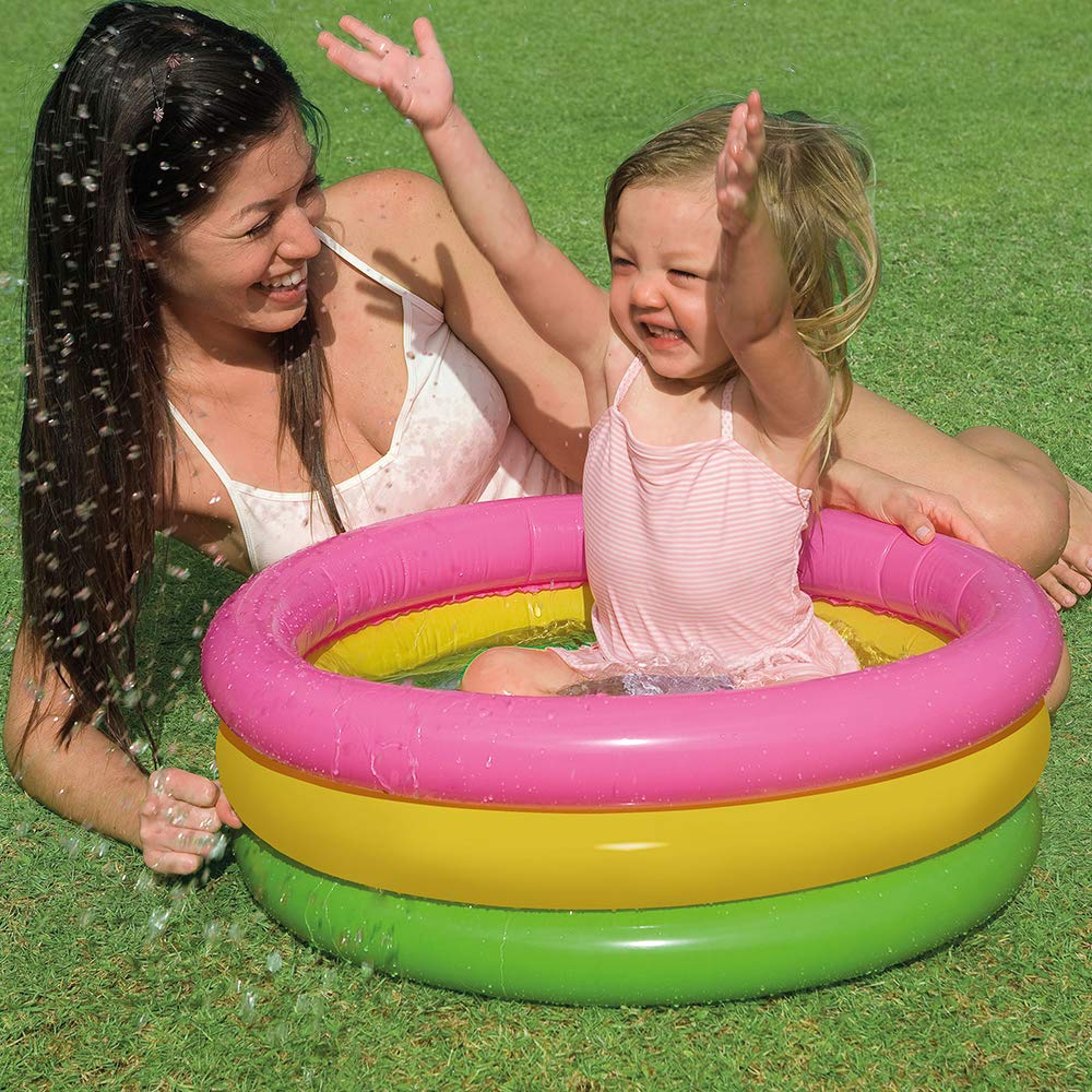 Intex 57107NP Sunset Glow Baby Pool - Inflatable, 61cm x 22cm, Ages 1-3