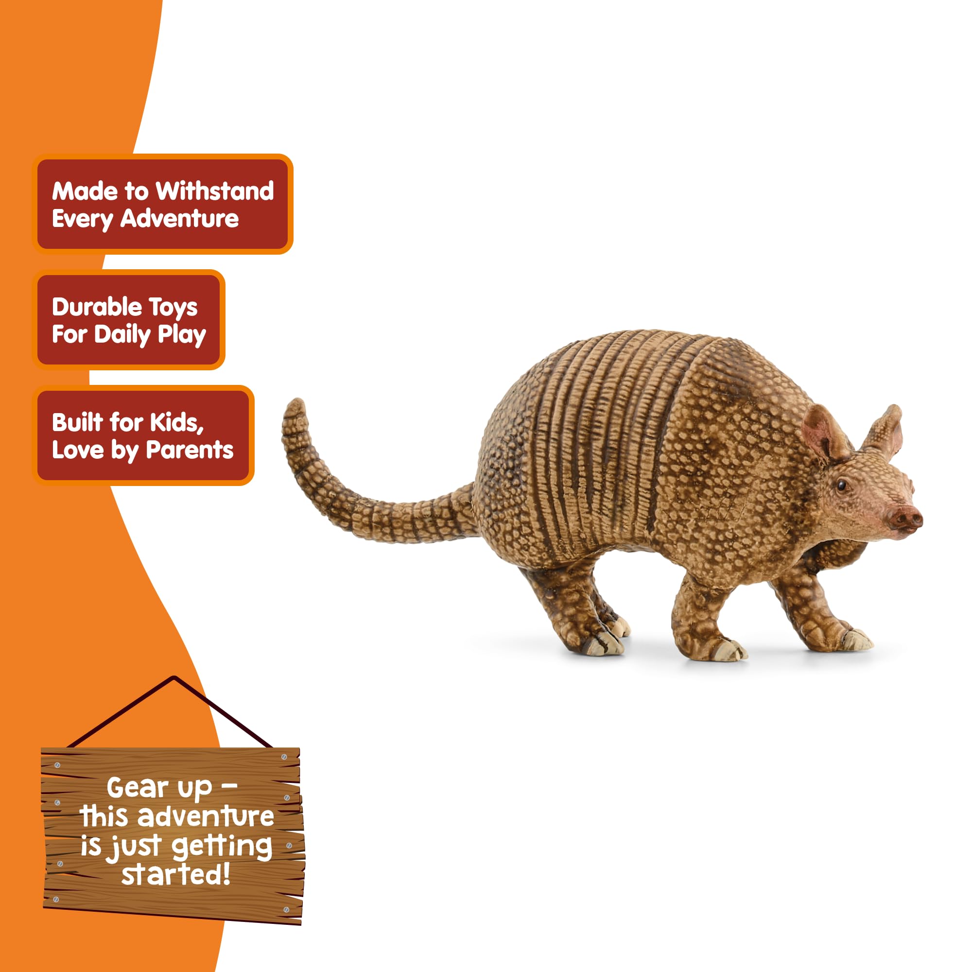 SCHLEICH Armadillo Figurine - Highly Detailed Wildlife Toy for Ages 3+ 3