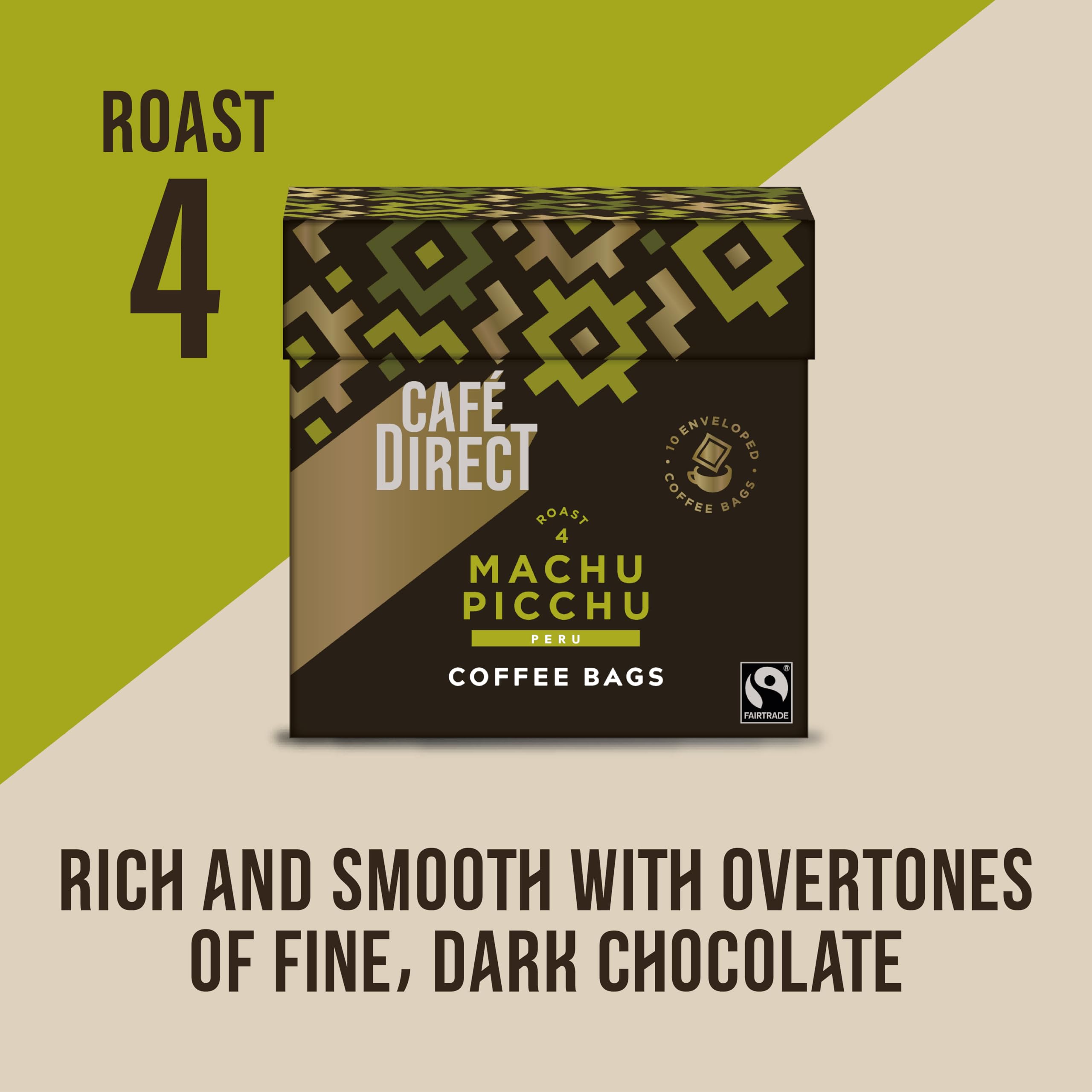 Cafédirect Machu Picchu Fairtrade Arabica Coffee Bags 10 x 7g 3