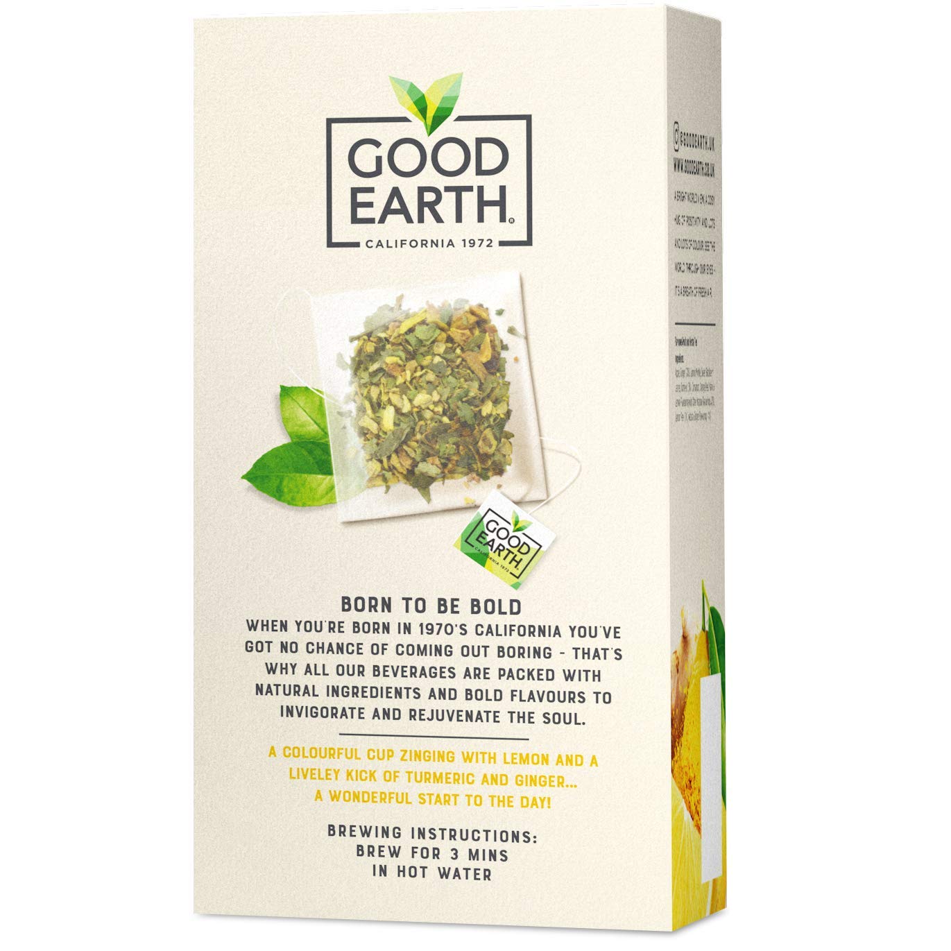 Good Earth Ginger, Turmeric and Lemon Herbal Tea, 15 Biodegradable Tea Bags 4