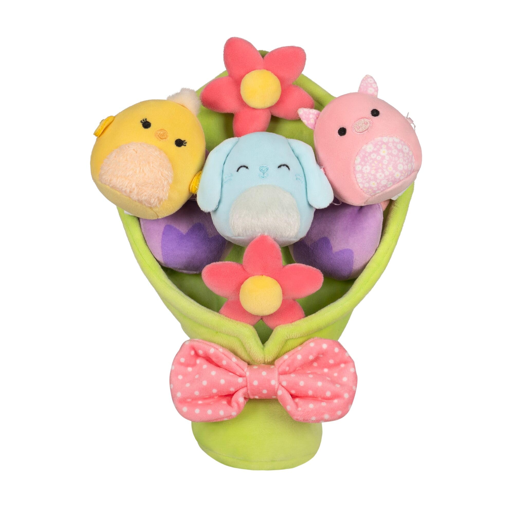 Squishmallows Micromallows Bouquet with Xin the Bunny, Aimee the Chick, Peter the Pig | 2.5-inch Plush