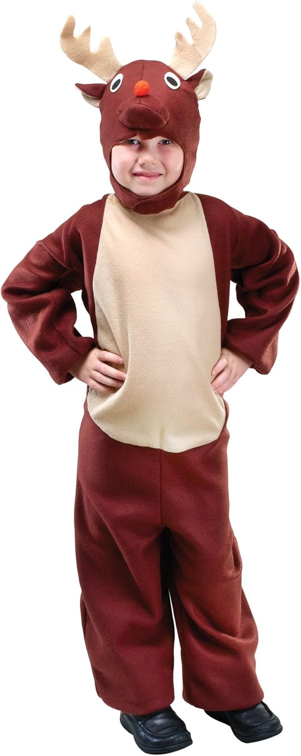 Bristol Novelty Reindeer Costume - Holiday Fancy Dress for Kids, Medium (Ages 5-7)