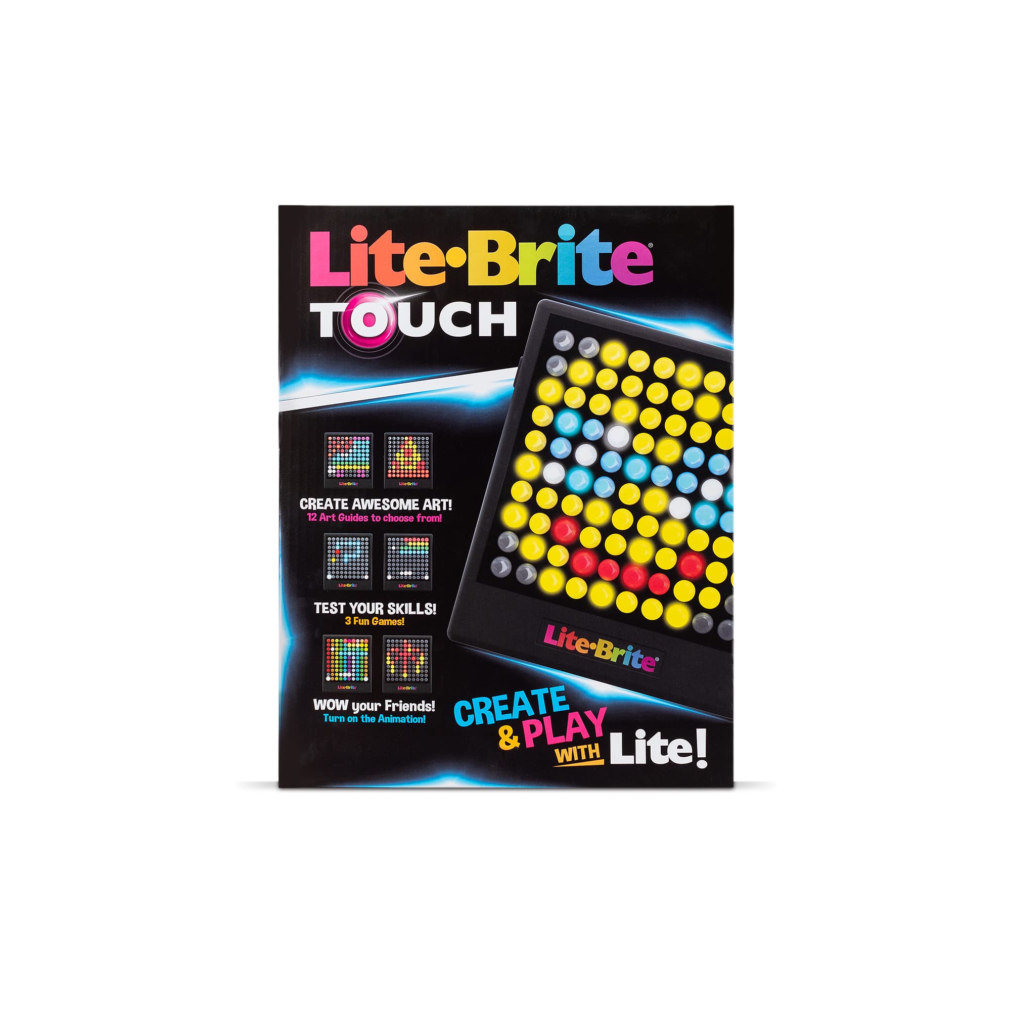 Lite Brite Basic Fun LED Light Up Drawing Board - 7 Colors, 5 Animations | Ages 6+ 9