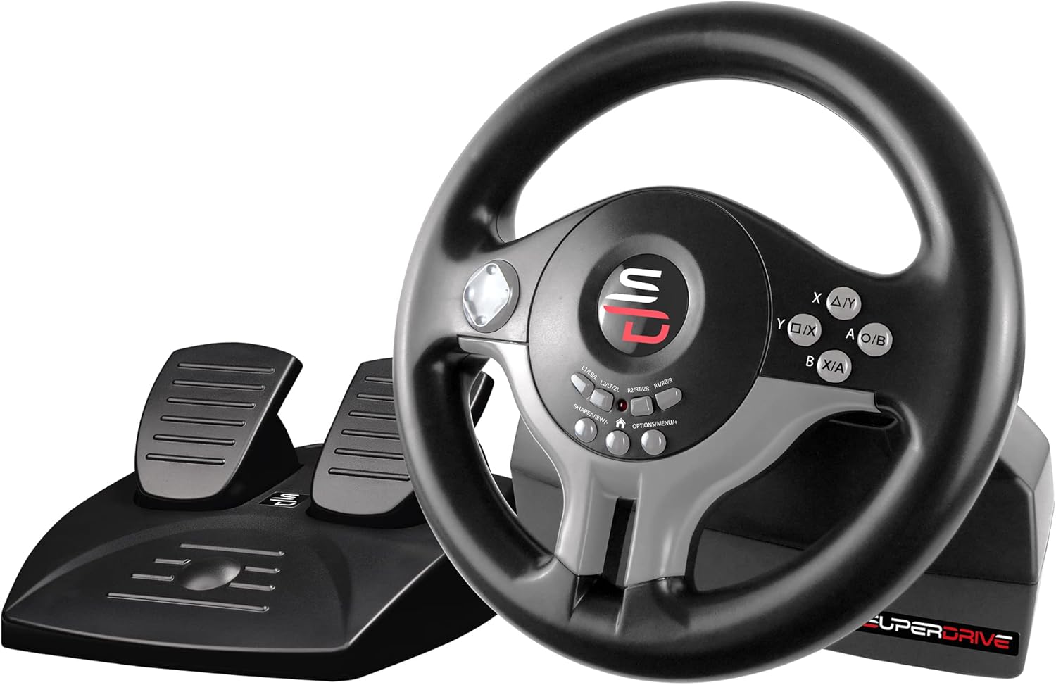 SV200 Racing Steering Wheel with Pedals and Shift Paddles for Nintendo Switch, PS4, Xbox One, PC
