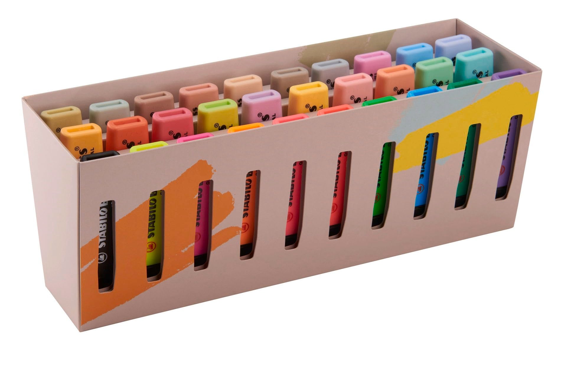 STABILO BOSS ORIGINAL Highlighter - Deskset of 30 with 9 Neon Colours | 2mm & 5mm Line Widths 2