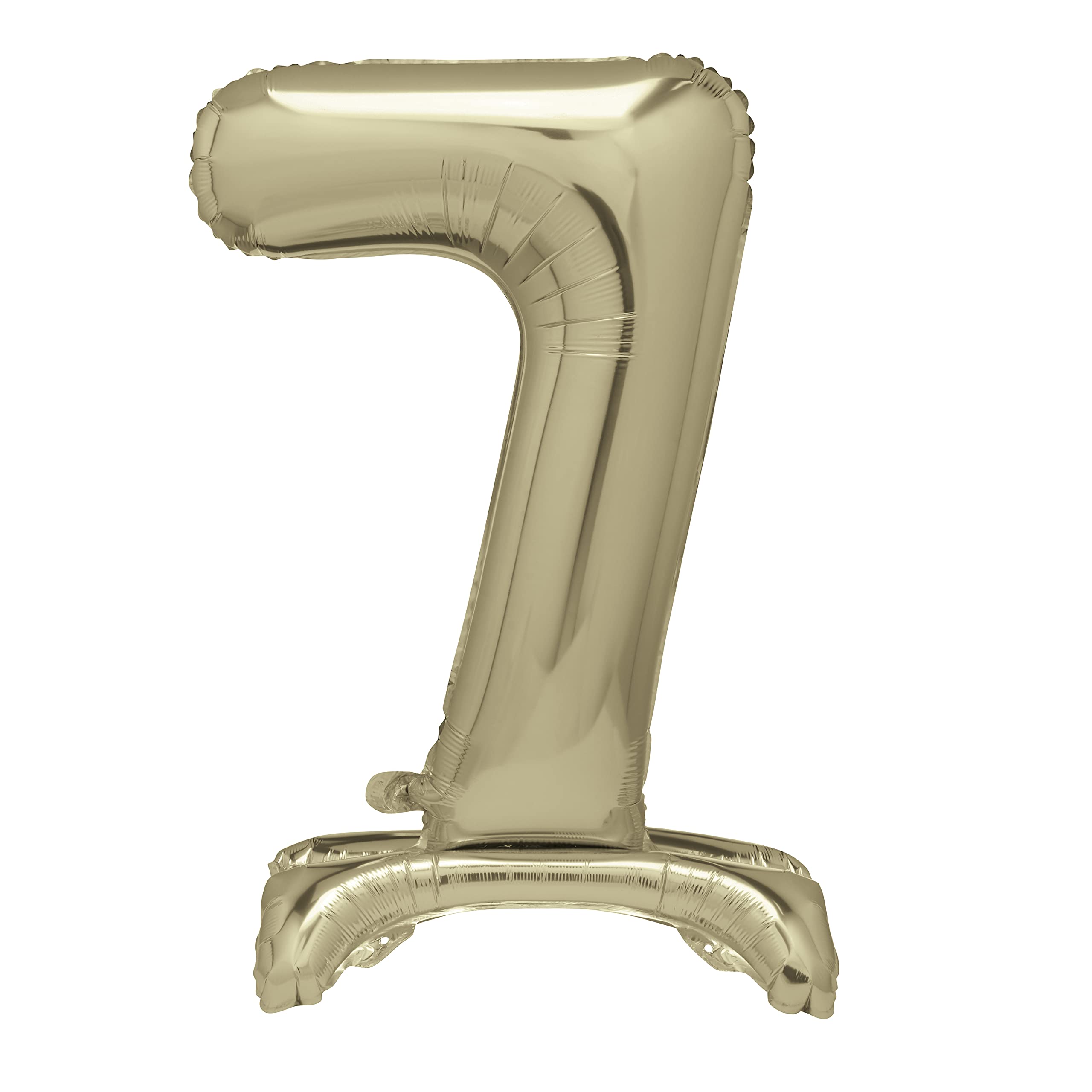Unique Gold Standing Number 7 Foil Balloon 30" - Party Decoration