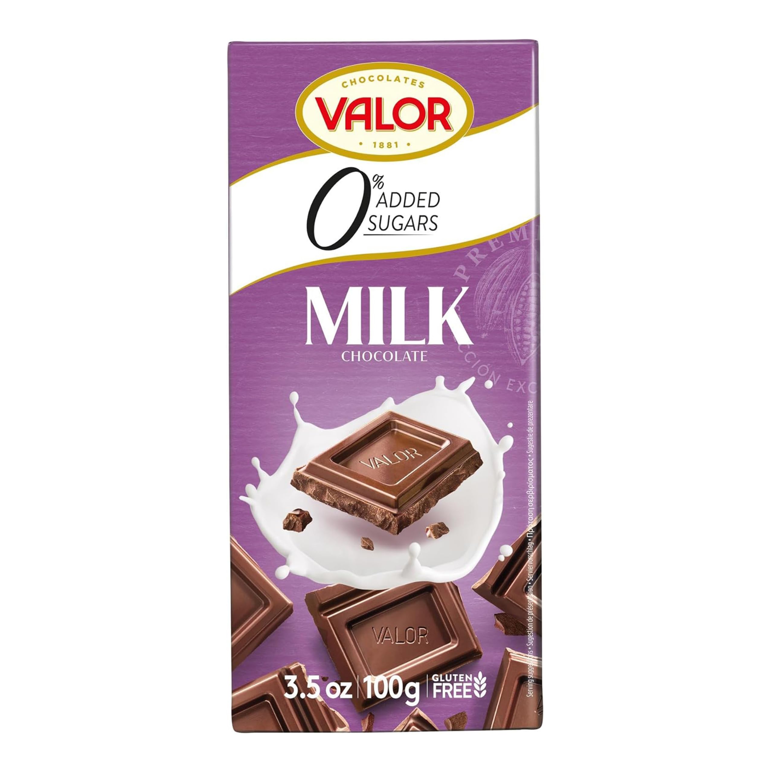 Valor - Sugar Free Milk Chocolate Bar (100g)