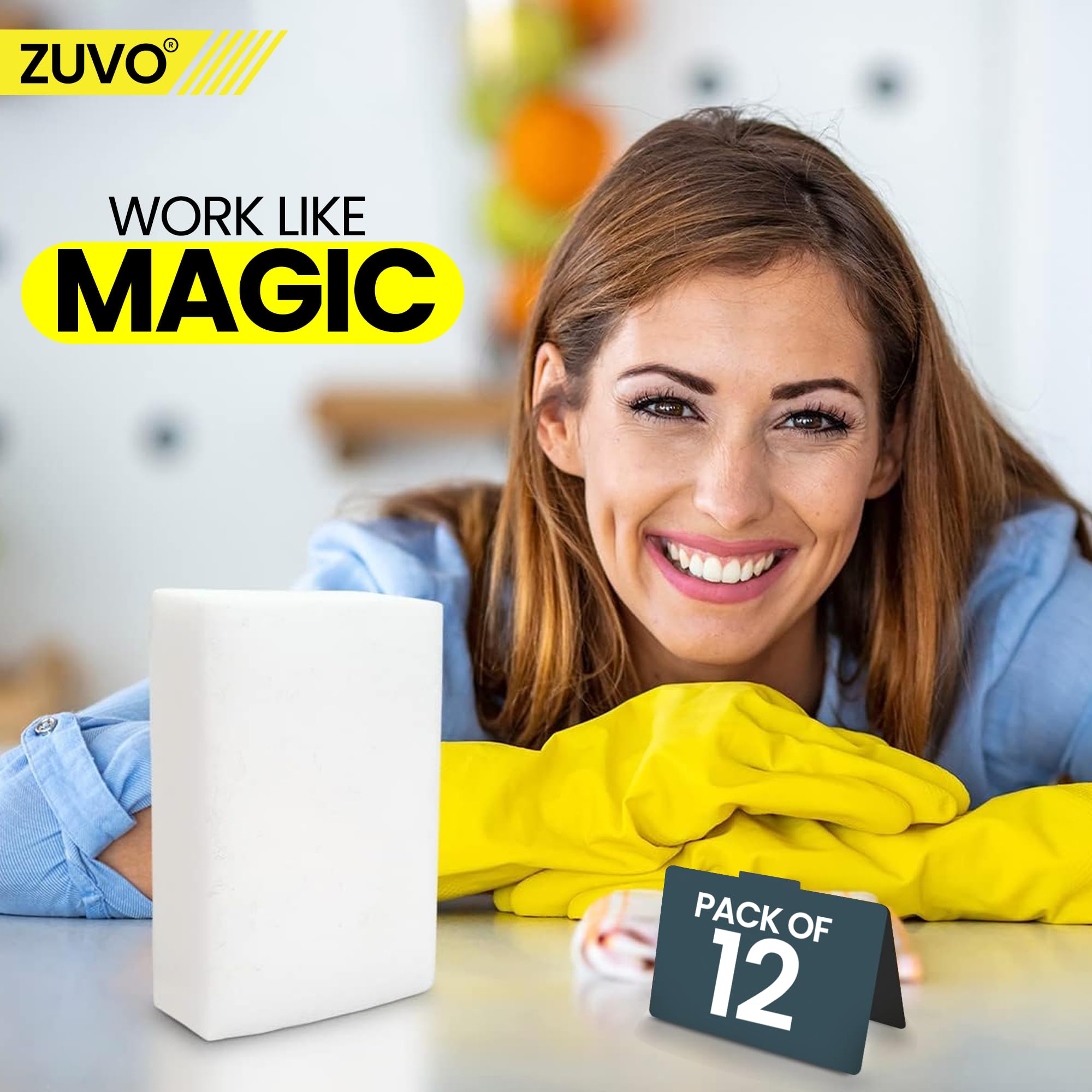 Zuvo - Multi-Functional Magic Eraser Sponge (12-Pack) 3