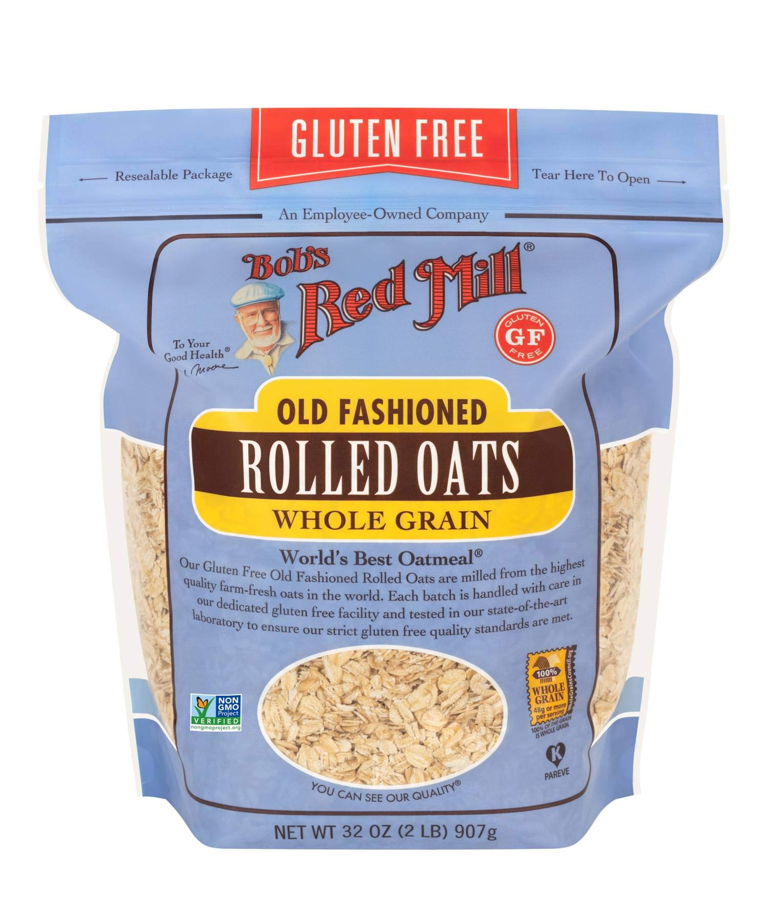 Bob's Red Mill Old Fashioned Rolled Oats, Gluten Free Whole Grain, 907g