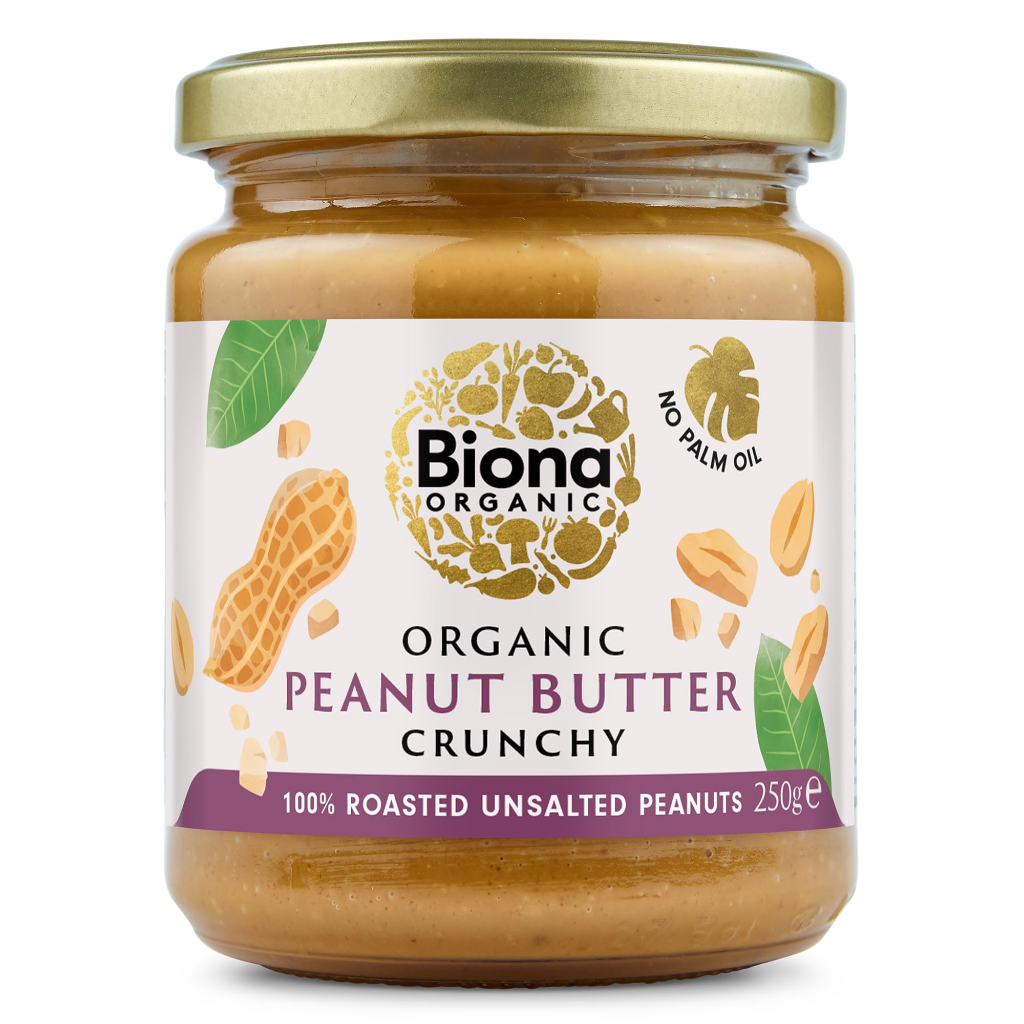 Biona Organic Crunchy Peanut Butter - No Salt Added | 250g 1