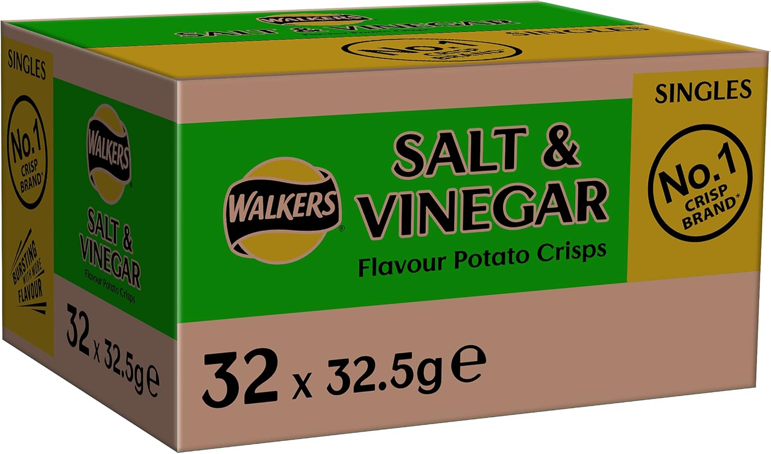 Walkers Salt & Vinegar Crisps 32.5g (Case of 32) 5