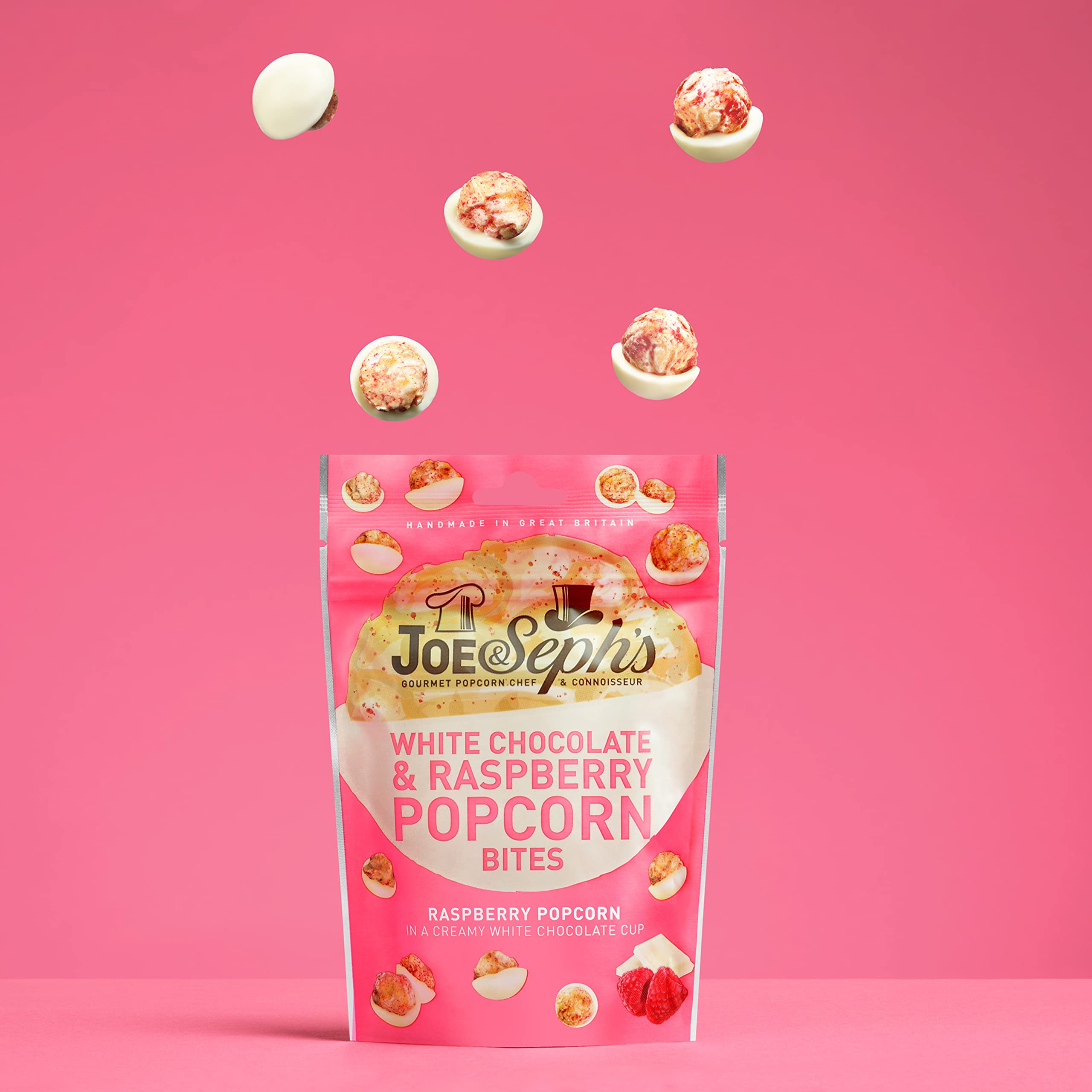 Joe & Seph's White Chocolate & Raspberry Popcorn Bites (63g) 3