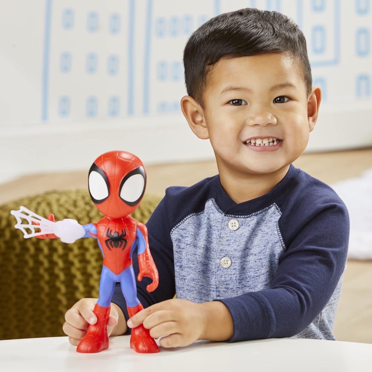 Marvel Spidey and His Amazing Friends Supersized Spidey Action Figure - 22.5 cm Poseable Figure with Web Accessory, Ages 3+ 3