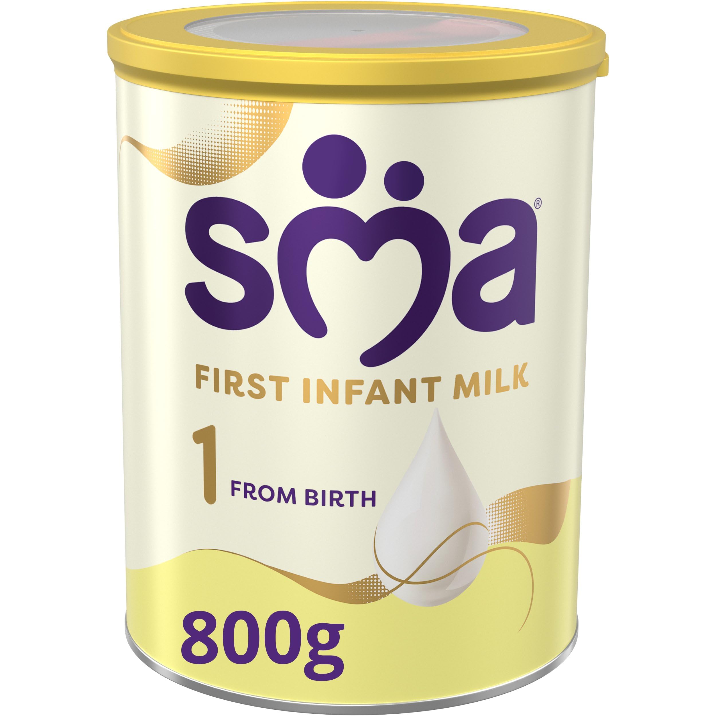 SMA First Infant Baby Milk Powder Formula - From Birth, 800g
