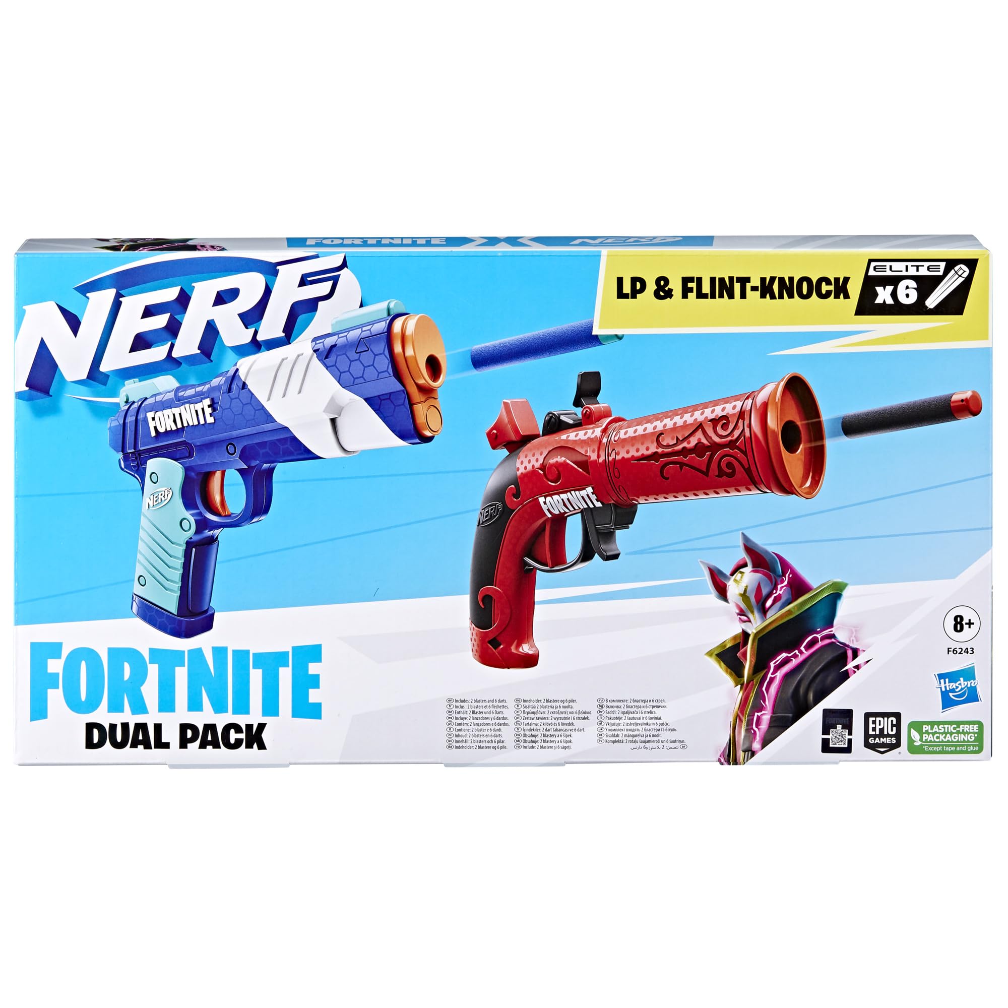 Nerf Fortnite Dual Pack - 2 Blasters & 6 Elite Darts for Outdoor Play 12
