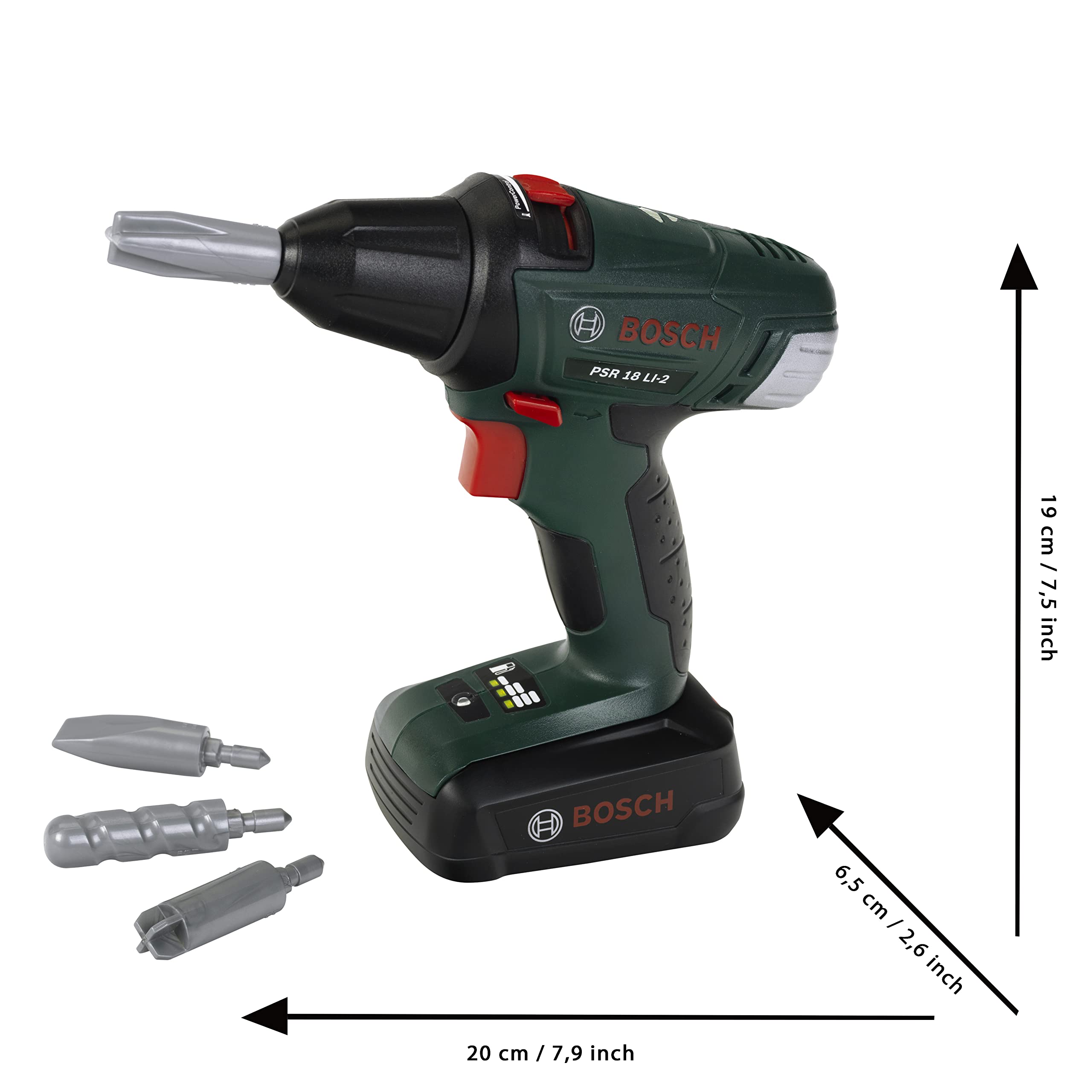 Theo Klein 8567 Bosch Cordless Screwdriver - Battery-Powered with Light & Sound Effects, 3+ Years 7