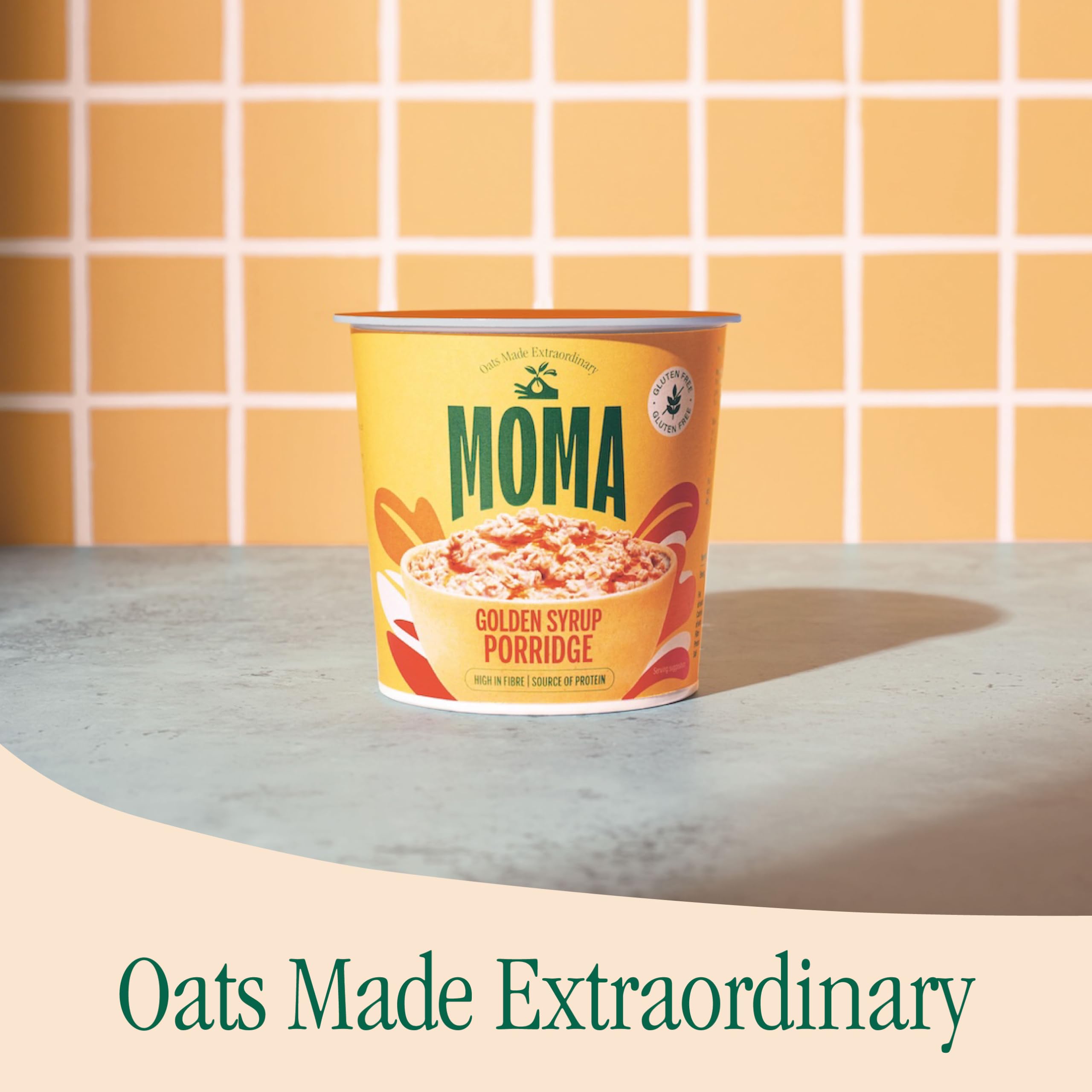 MOMA Instant Porridge Pots Golden Syrup 70g - Gluten Free, High Fibre, Source of Protein 3