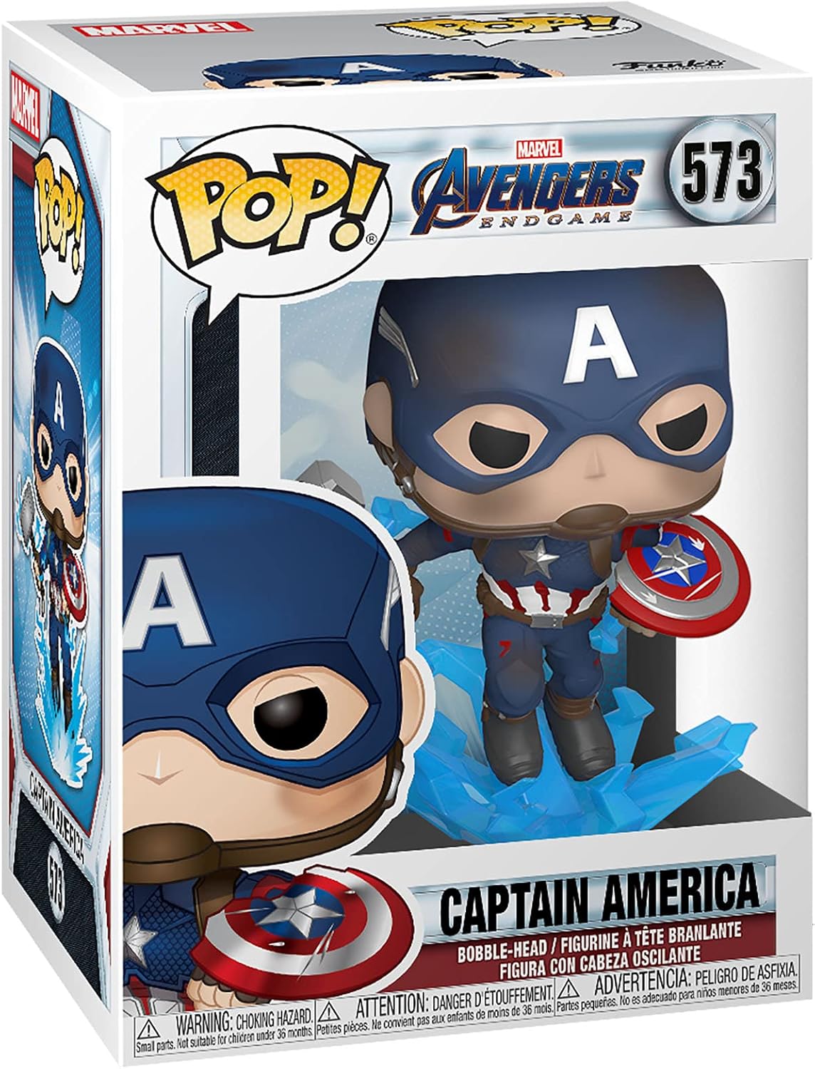Funko Pop! Marvel: Endgame - Captain America w/Broken Shield & Mjolnir Vinyl Figure 4
