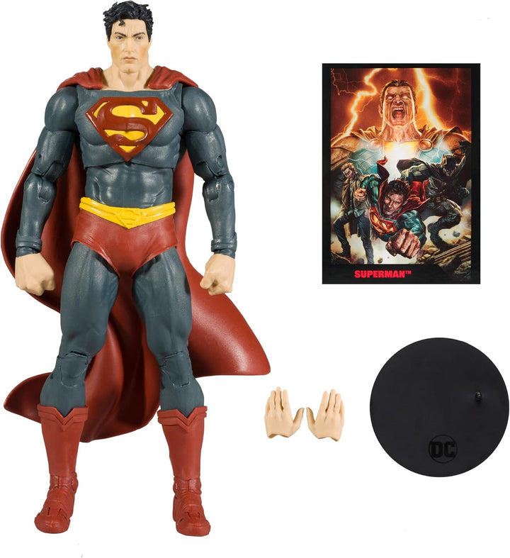 McFarlane Toys DC Direct 7IN Figure with Comic - Black Adam WV1 - Superman - DC Rebirth Comics Collectible