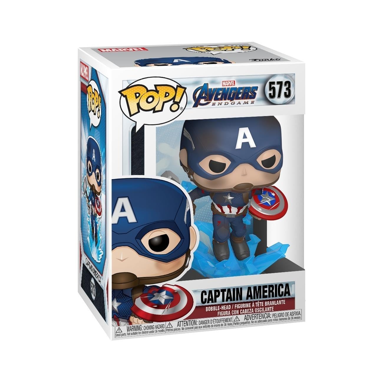 Funko Pop! Marvel: Endgame - Captain America w/Broken Shield & Mjolnir Vinyl Figure 6