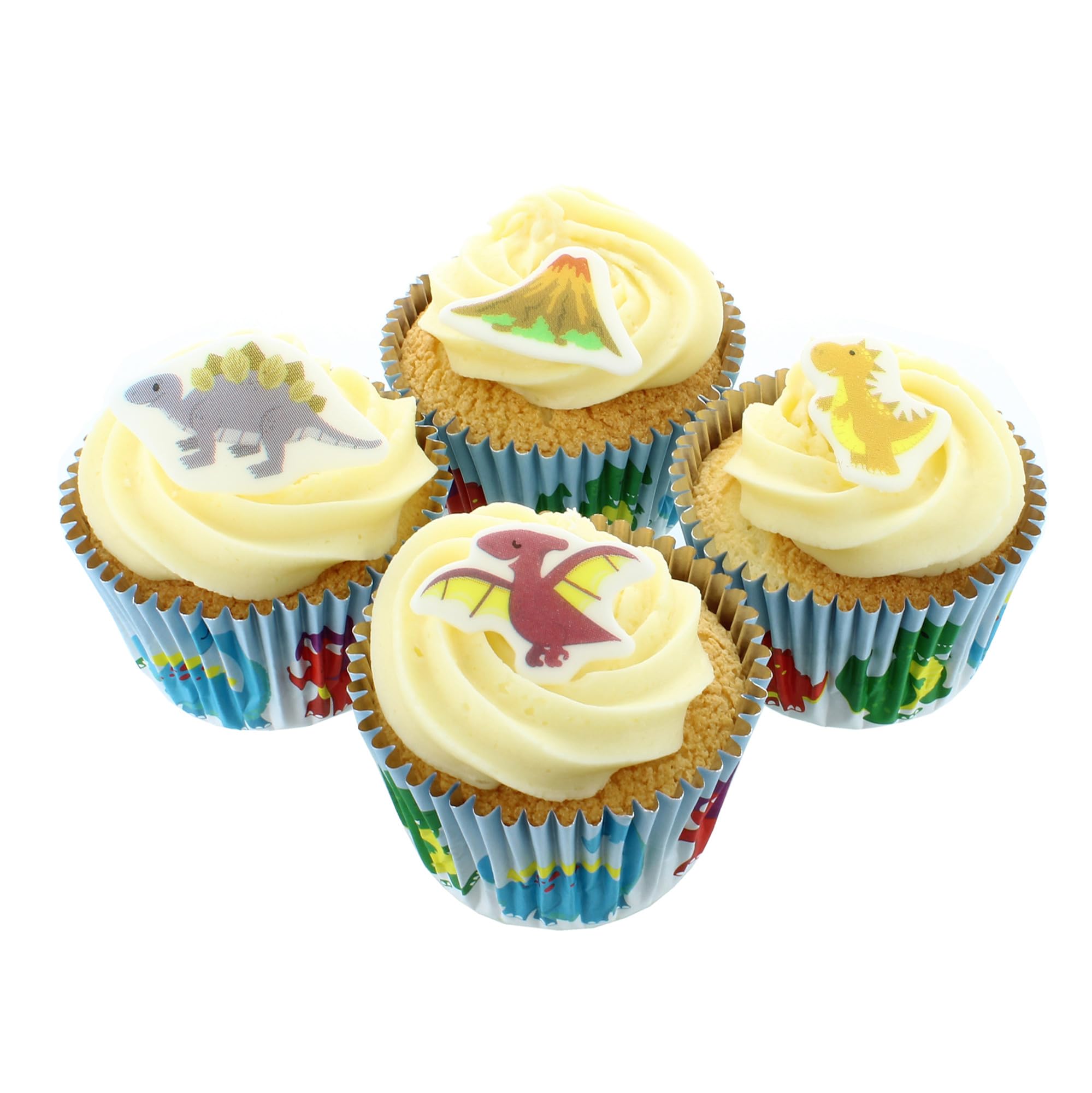 Culpitt - Dinosaur Sugar Decorations 32 Pack Edible Cupcake Toppers 4