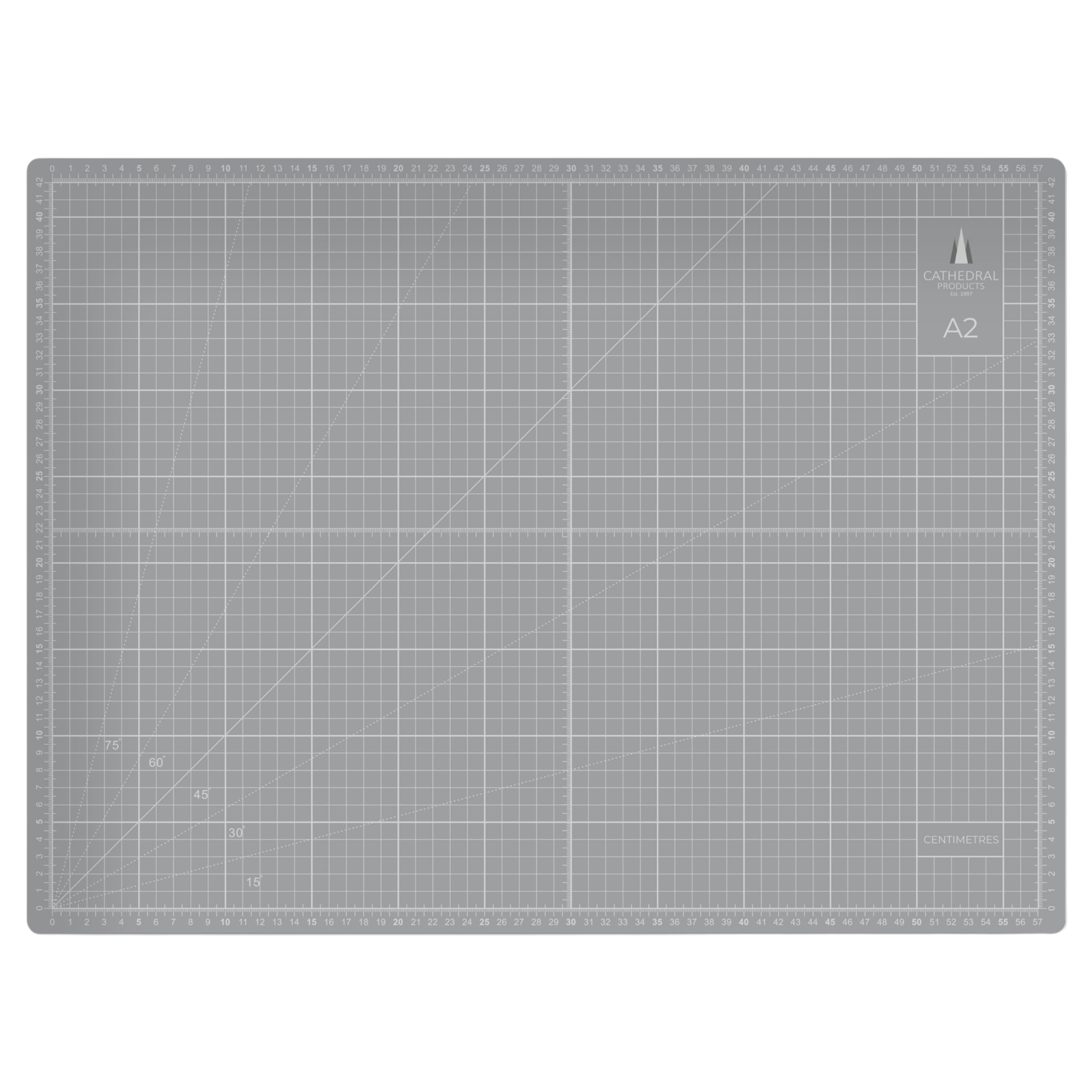Cathedral Products A2 Double-Sided Self-Healing Cutting Mat | 3mm Thick | Grey 1