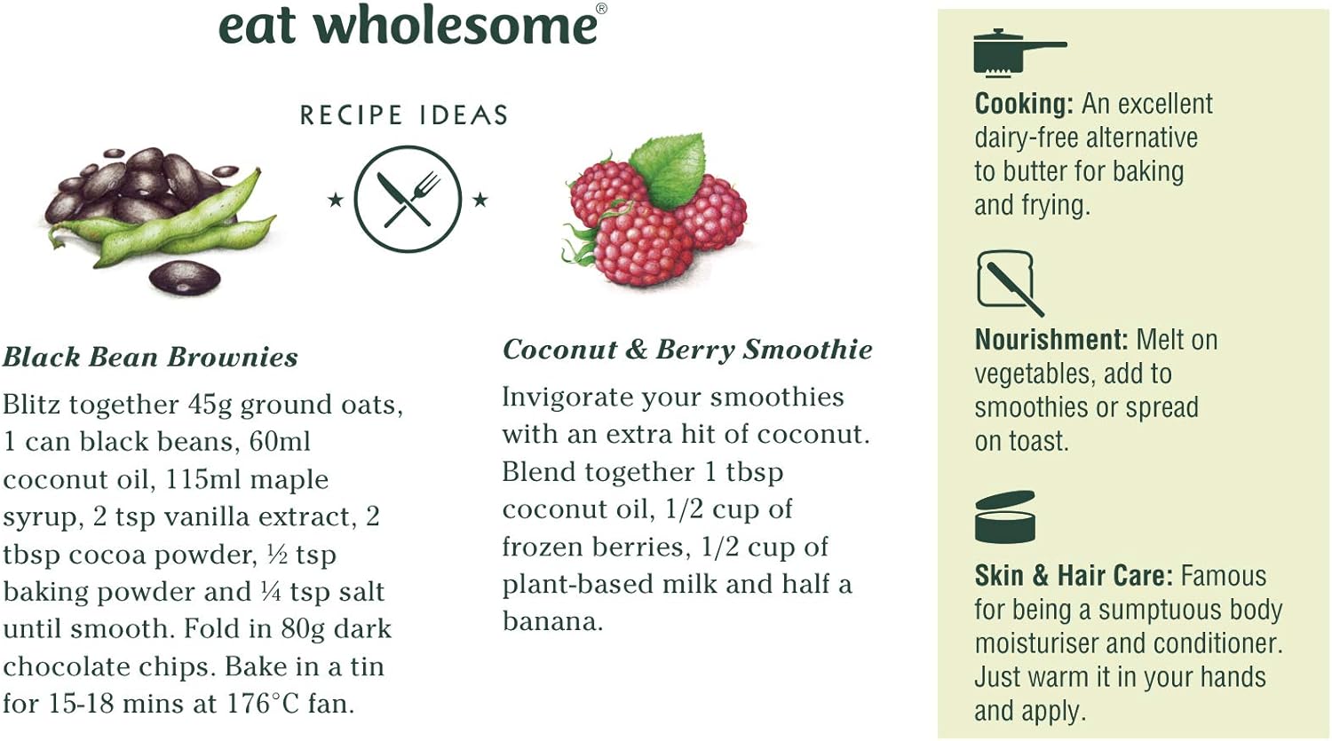 Eat Wholesome - Organic Raw Cold-Pressed Virgin Coconut Oil (500 ml) 6