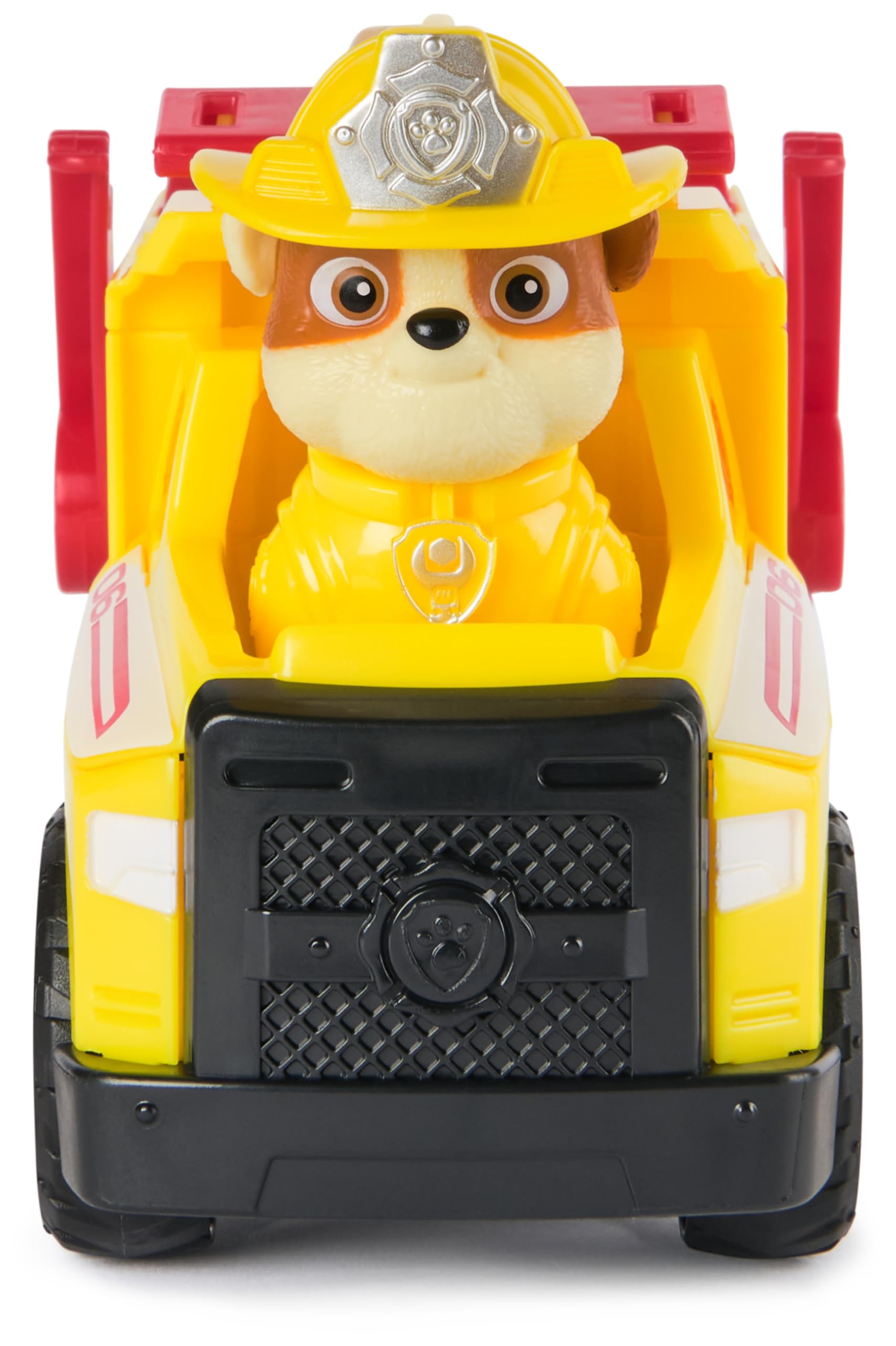 PAW Patrol Rubble Rescue Fire Dump Truck with Action Figure and Projectiles - Fire Rescue Playset for Kids 3