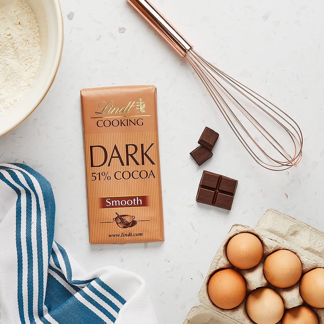 Lindt - Cooking Chocolate Bar Dark 51% Cocoa 200g 4