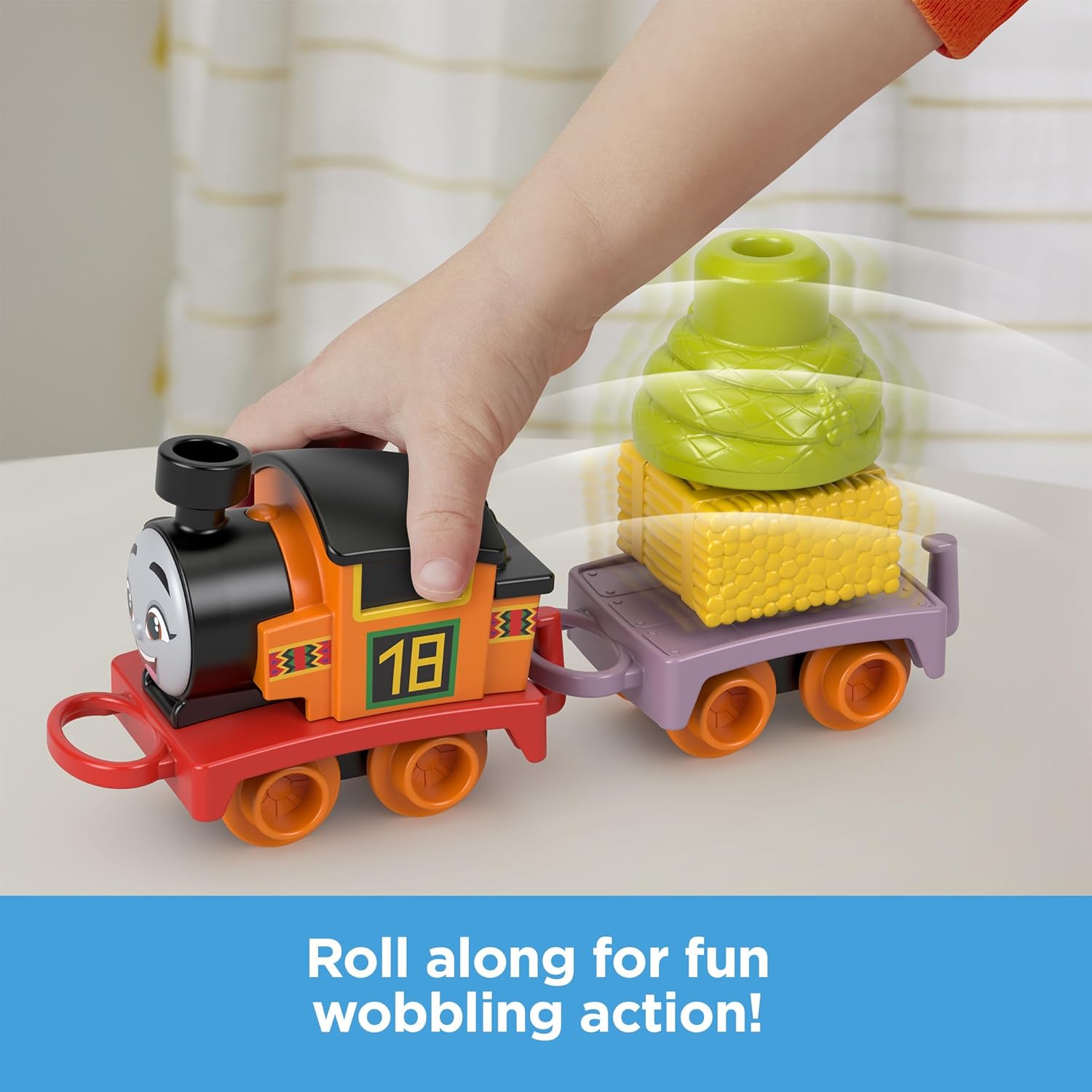 Thomas & Friends My First Nia Push-Along Train with Stacking Cargo - Toddler Toy for 18 Months+ 3