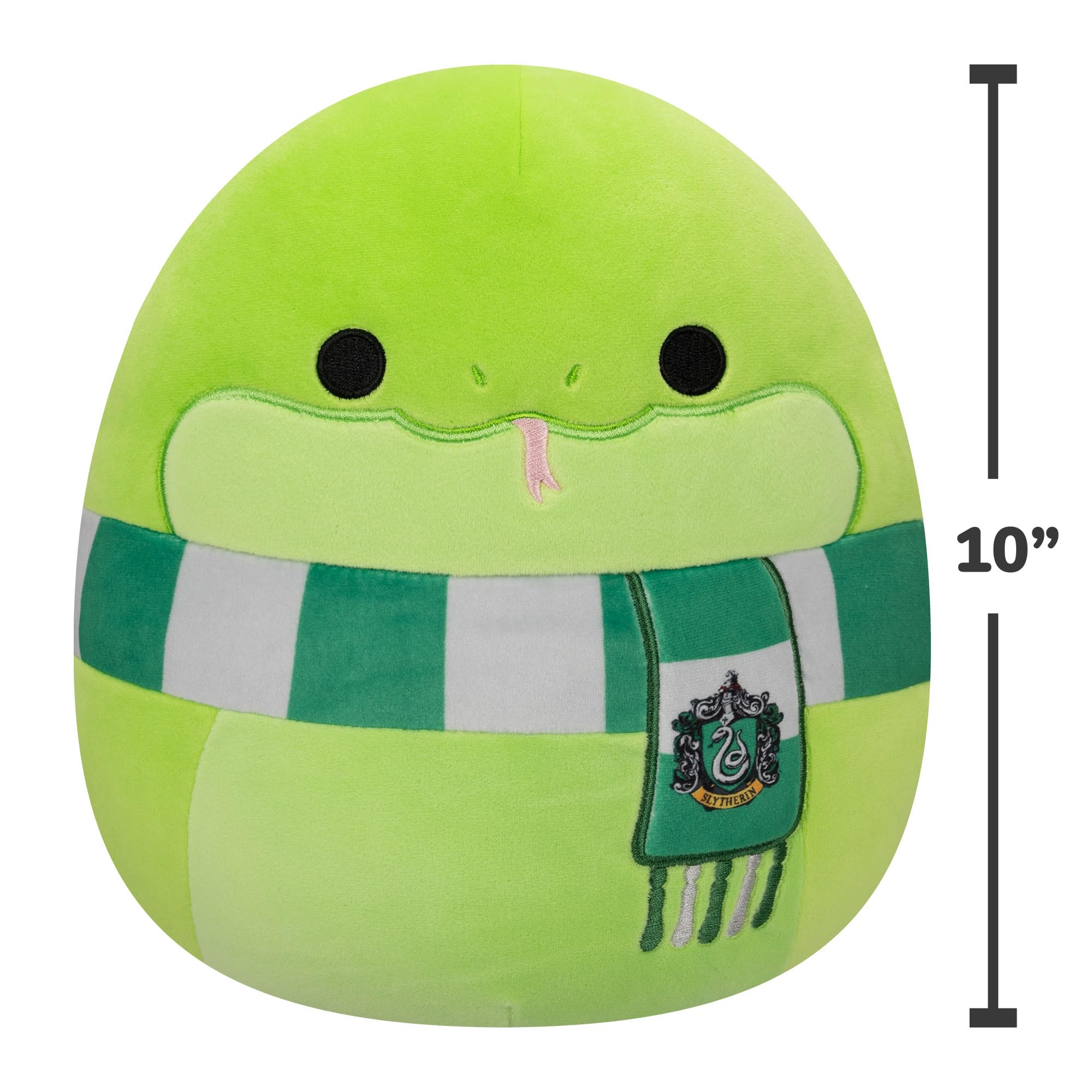 Squishmallows 10-Inch Harry Potter Slytherin Snake Plush - Ultra-Soft Green Stuffed Animal