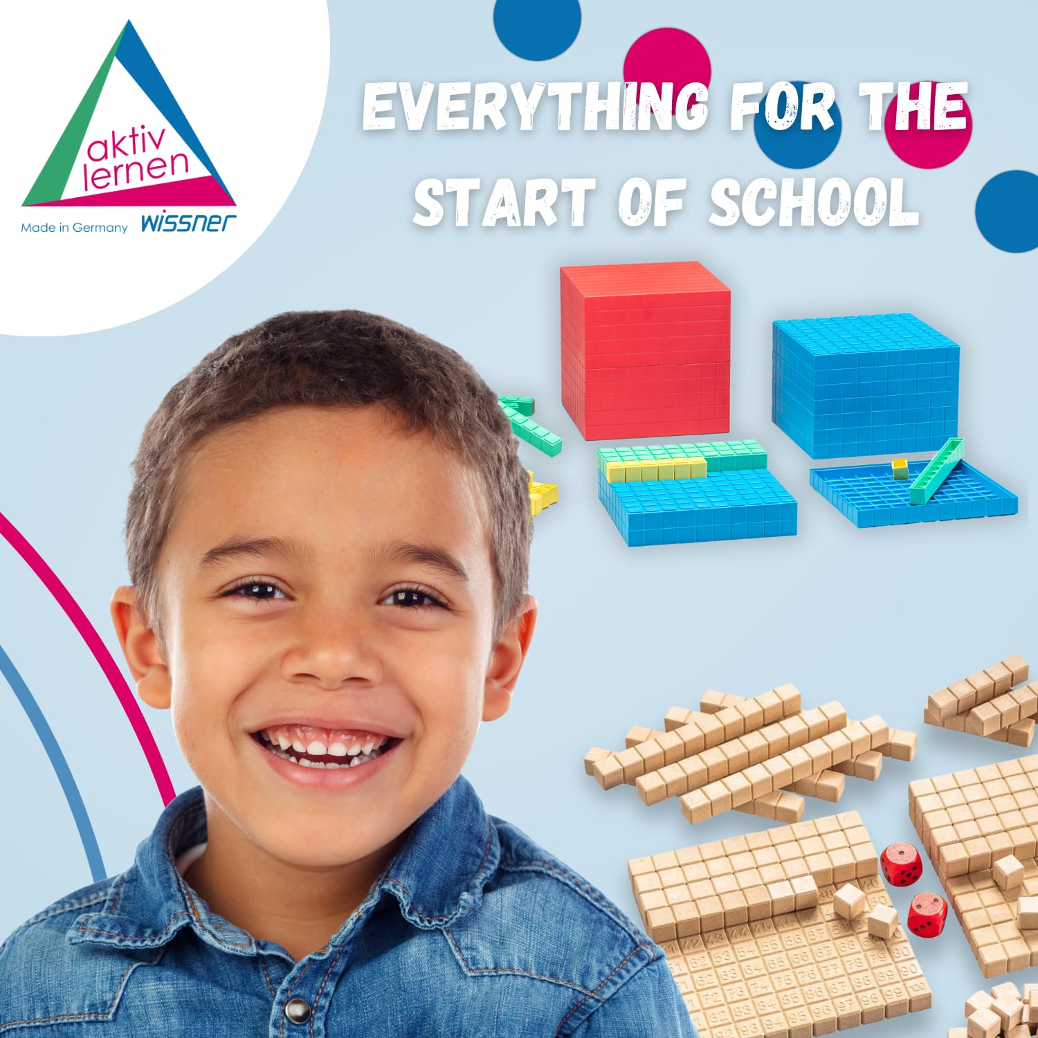 WISSNER Base Ten Set - Educational Math Learning Toy for Kids 3+ 14