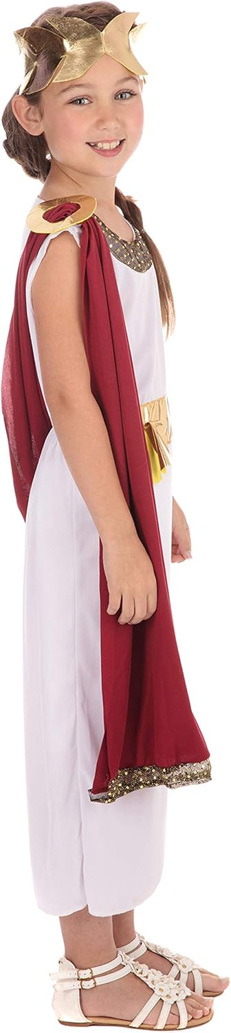 Bristol Goddess Costume - White, Size M (122-134 cm)