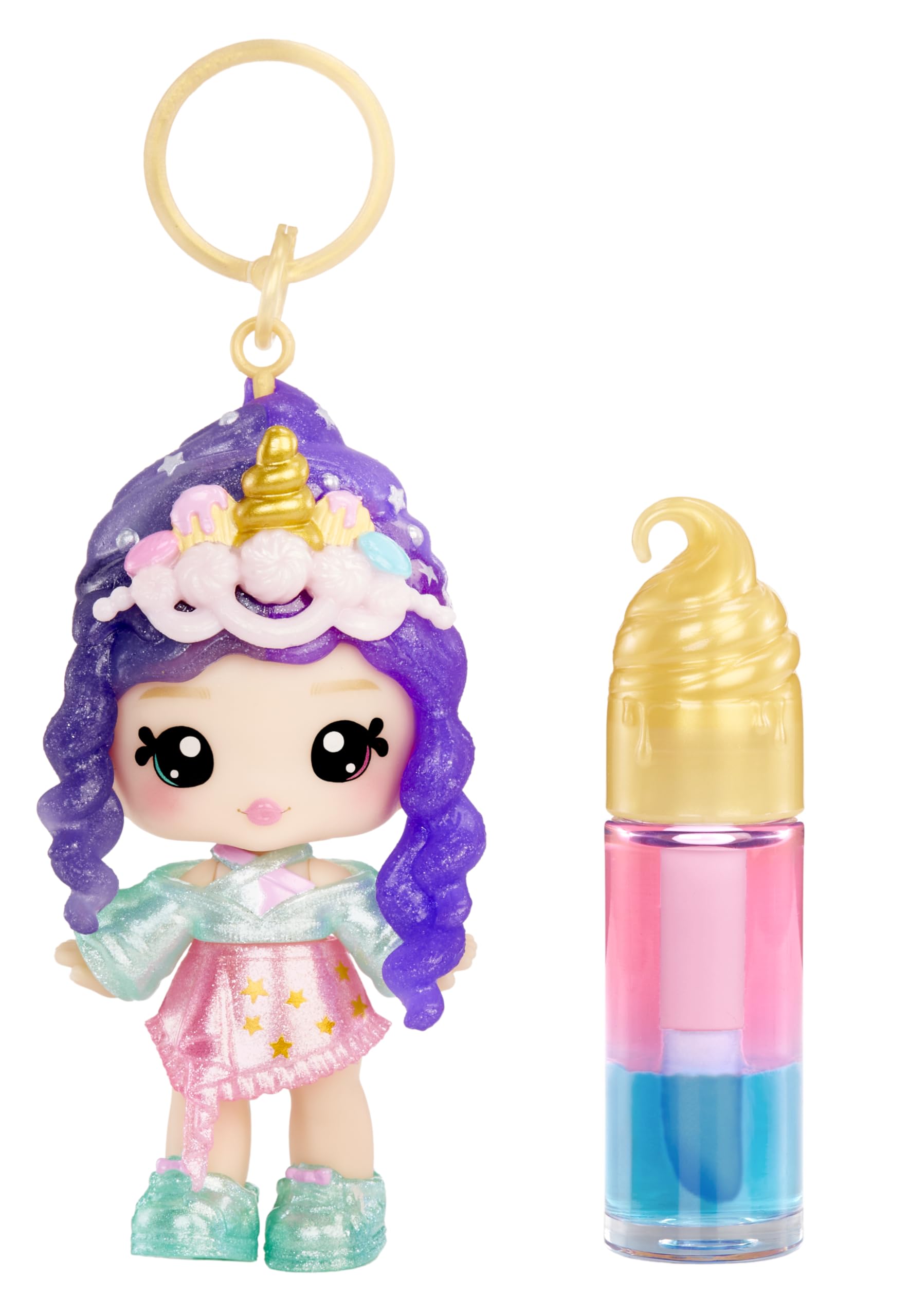 Yummiland Phoebe Frappe Lip Gloss Doll - Mystery Color Change Series, 10cm Fashion Doll with DIY Two-Tone Lip Gloss Kit