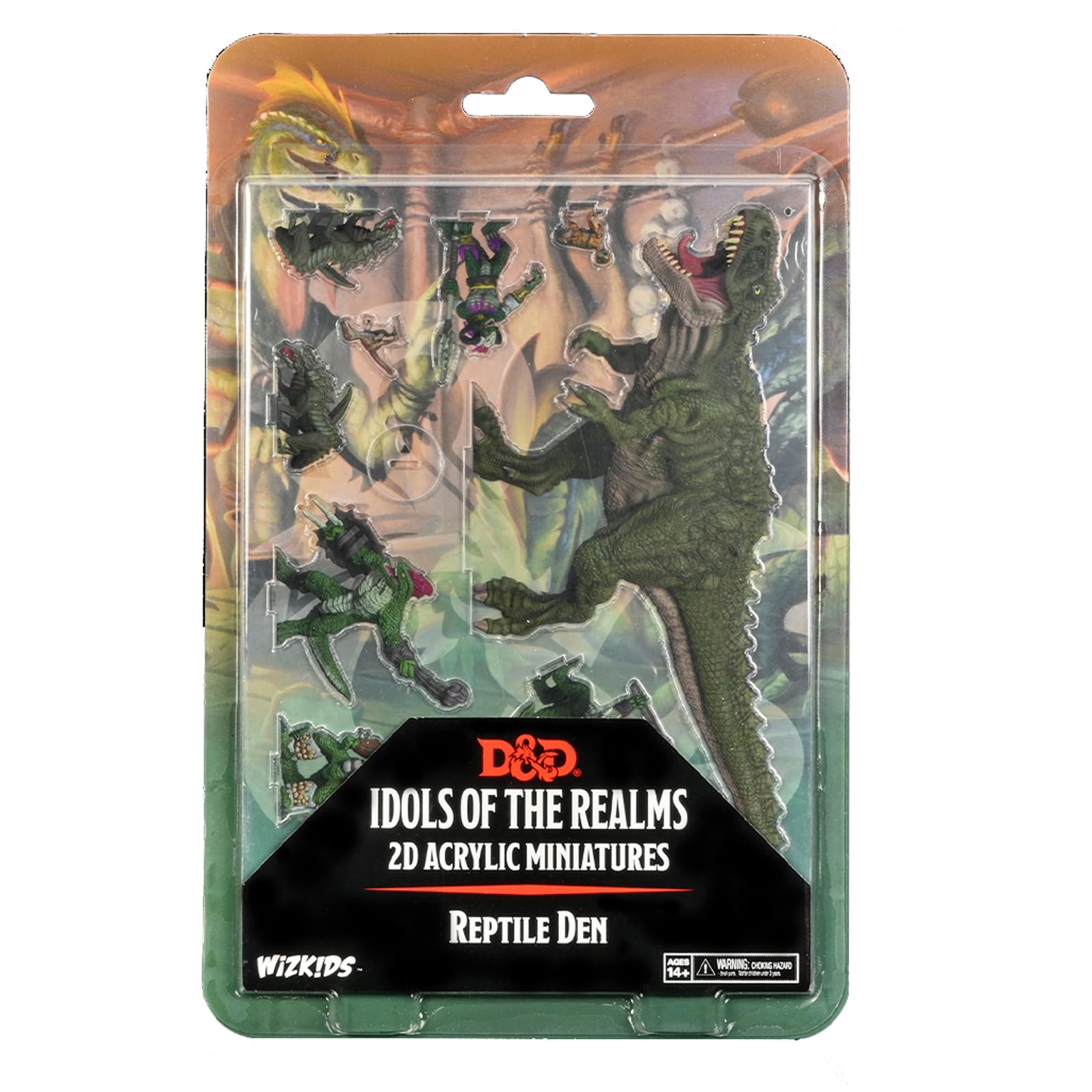 WizKids D&D Idols of the Realms: Scales & Tails - Reptile Den 2D Acrylic Miniatures Set | 17 Pieces 1