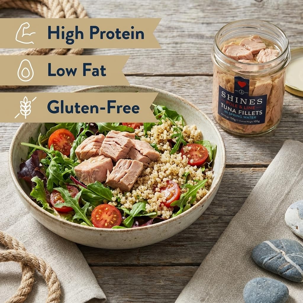 Shines Wild Skipjack Tuna in Spring Water - 3 x 150g Jars | Pole & Line Caught 2