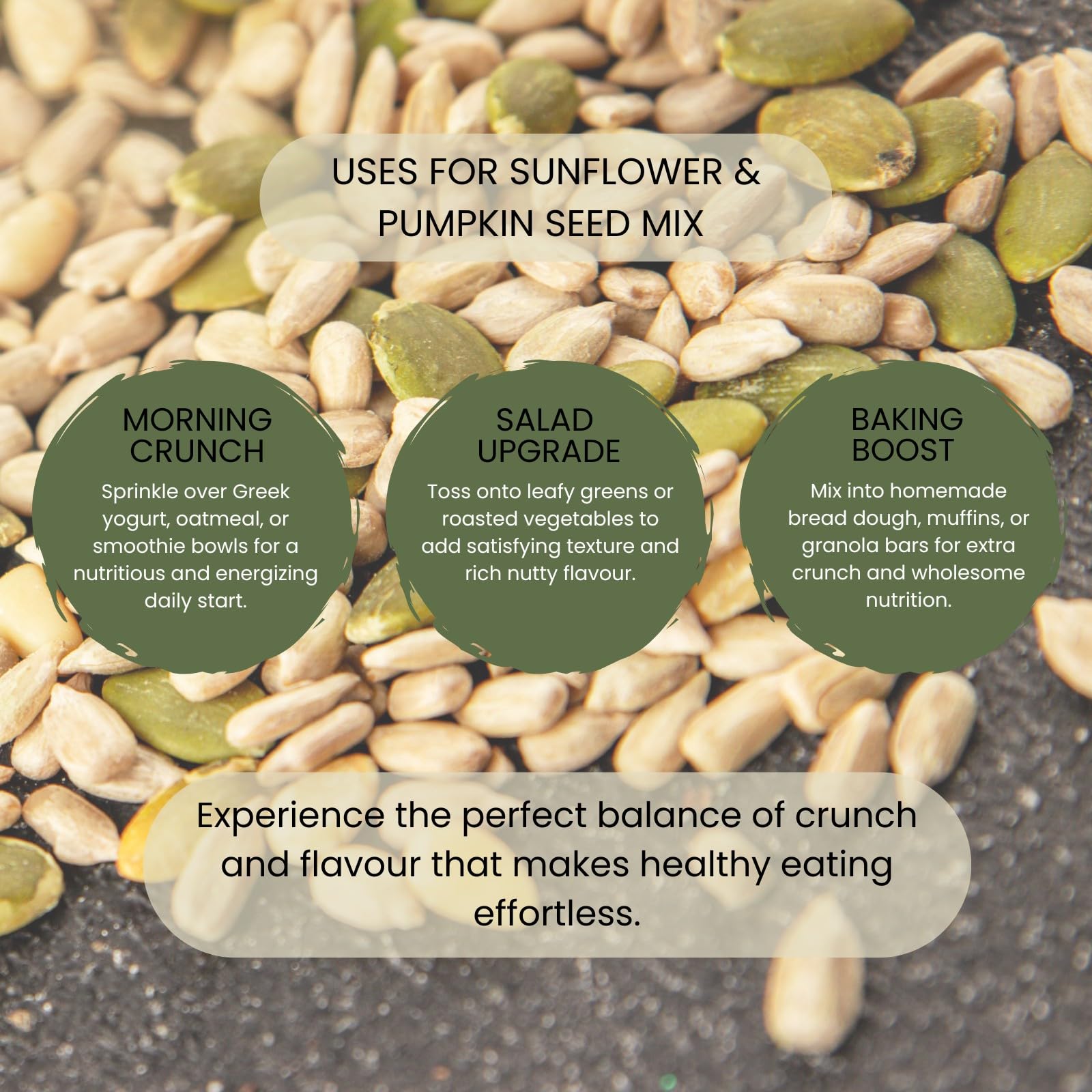 Minton & Donello Sunflower & Pumpkin Seed Mix - Nutrient-Rich Blend | 500g Pack