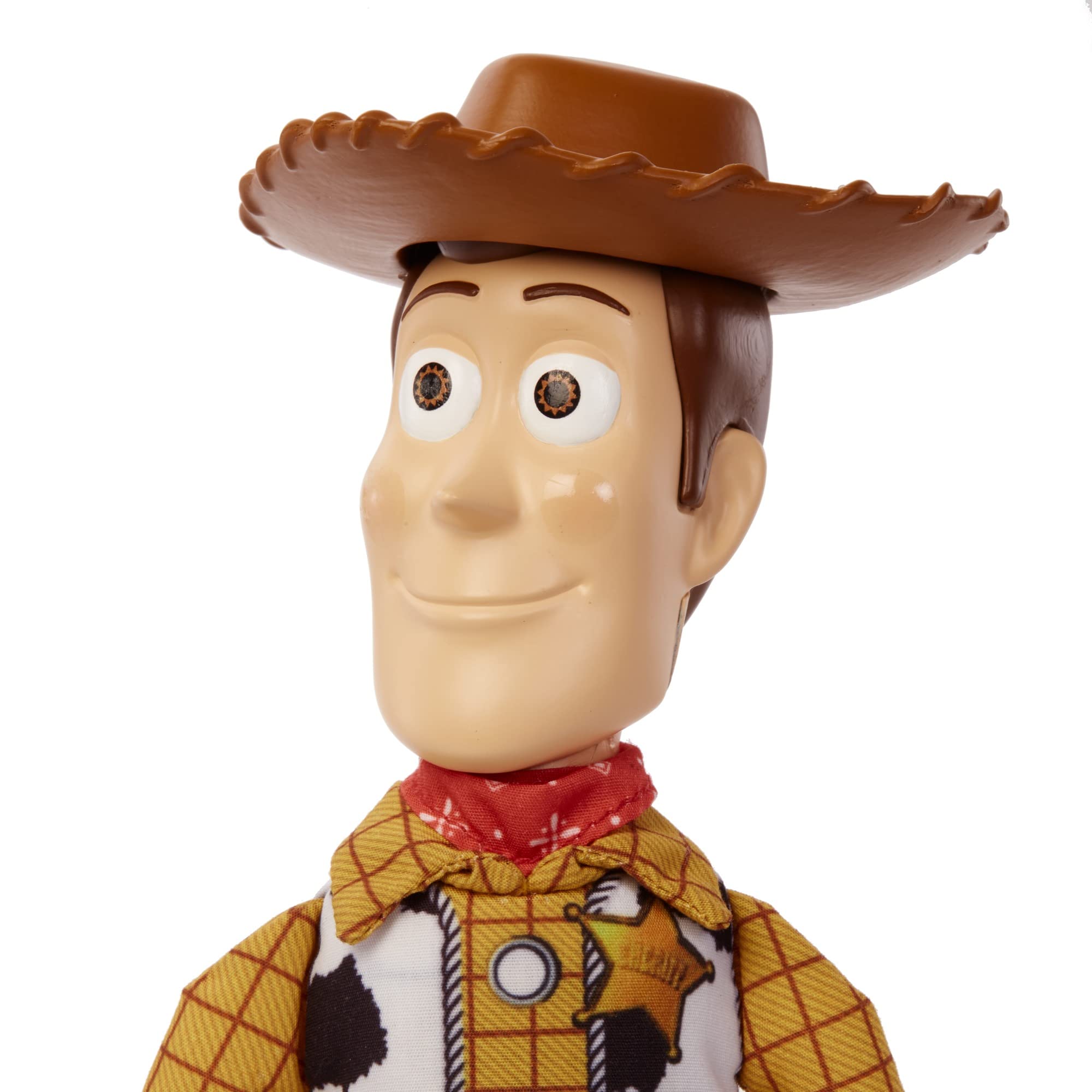 Mattel Disney Pixar Toy Story Roundup Fun Woody Talking Posable Figure - 12 Inch, 30+ Phrases