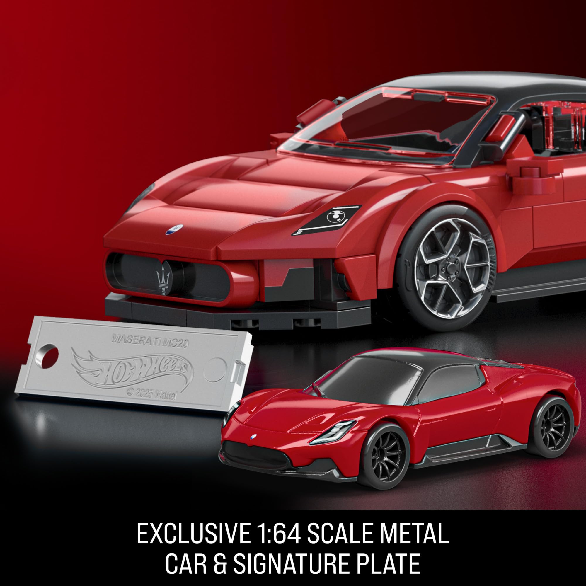 Mattel Brick Shop Hot Wheels Speed Series Maserati MC20 Building Set - 259-Piece Vehicle Model for Ages 10+