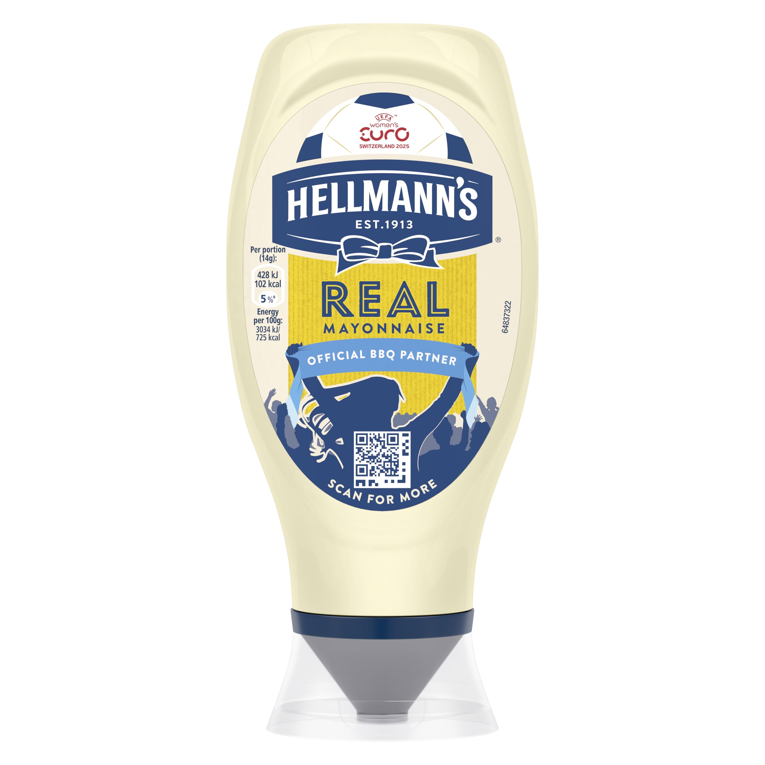 Hellmann's UEFA EURO 2024 Limited Edition Real Mayonnaise Squeeze Bottle