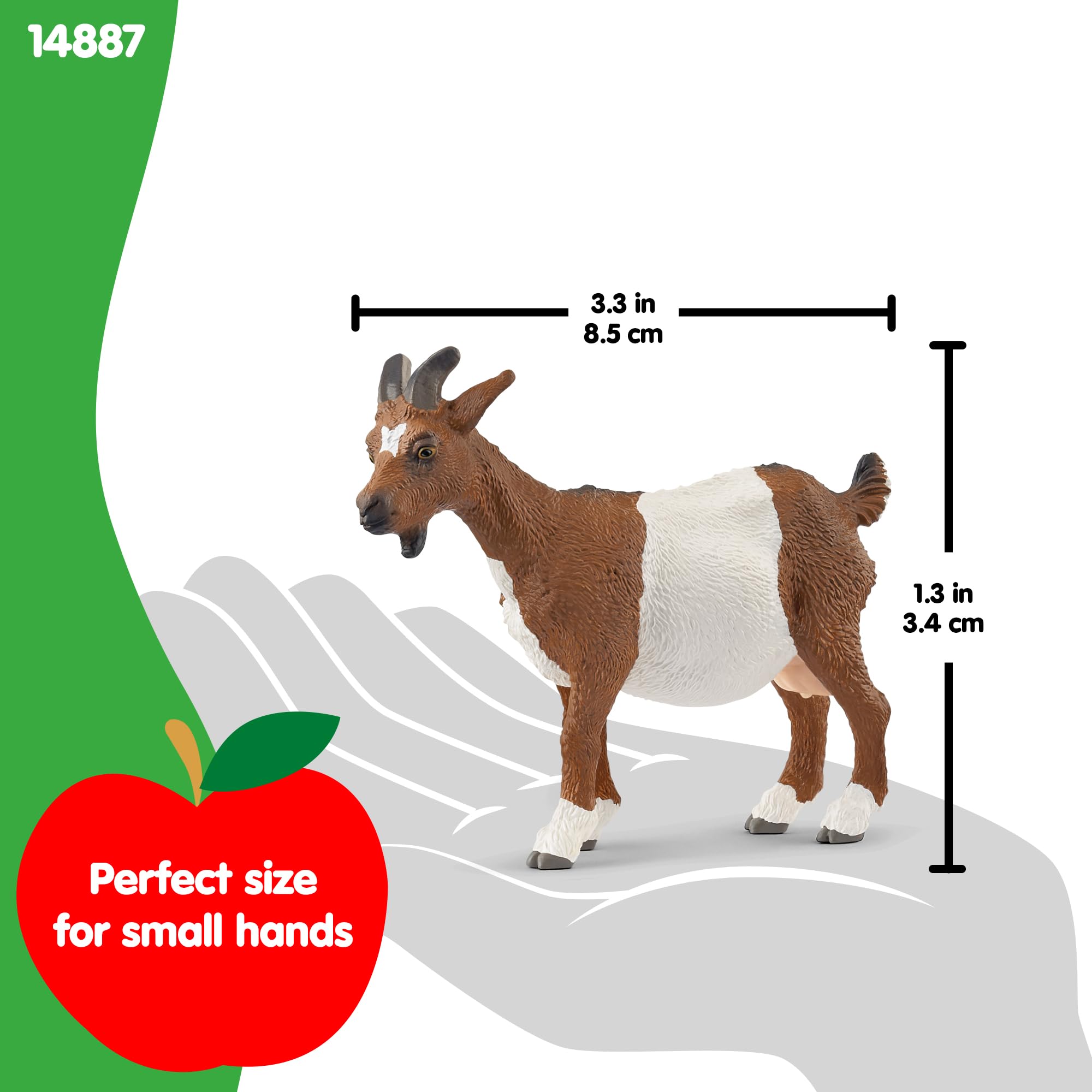 Schleich FARM WORLD Goat Play Figure 14887 | Ages 3+ | Multicoloured Plastic 6