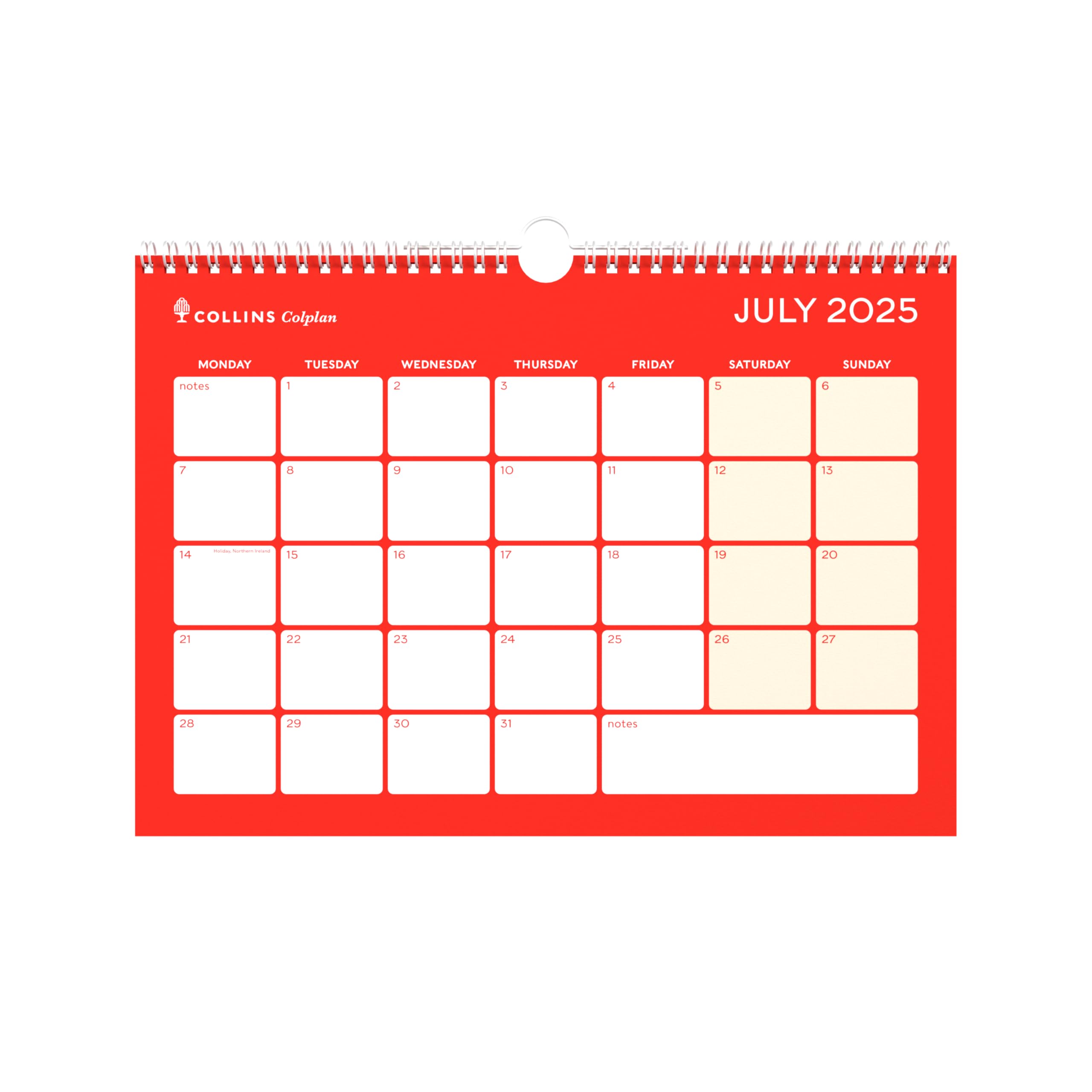 Collins Colplan Mid/Academic Year Memo Wall Planner | July 2025 - July 2026 | A4 Size 2