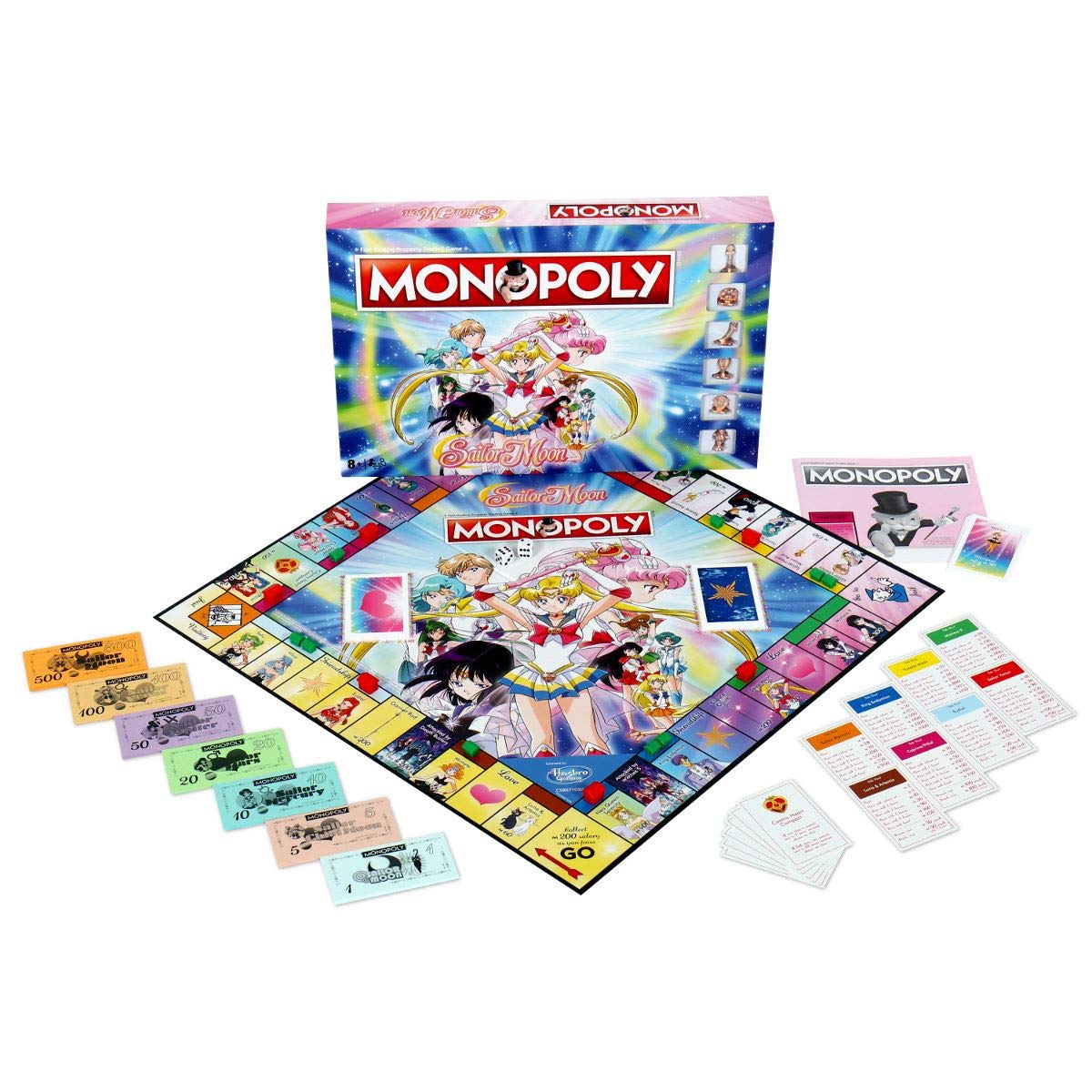 Winning Moves Sailor Moon Monopoly Board Game | 2-6 Players | Ages 8+ | Standard Edition